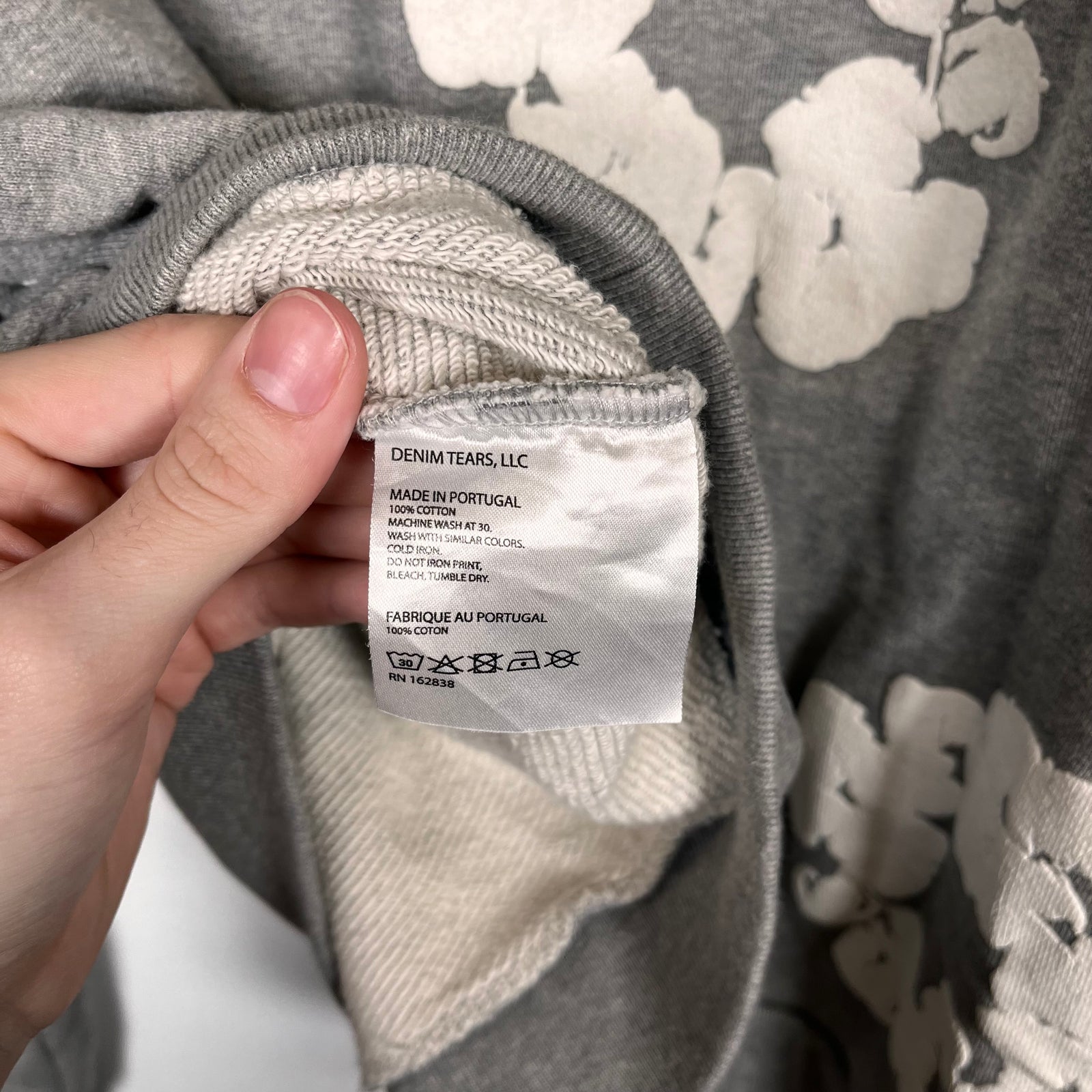 Denim Tears Grey Wreath Hoodie Size XXL