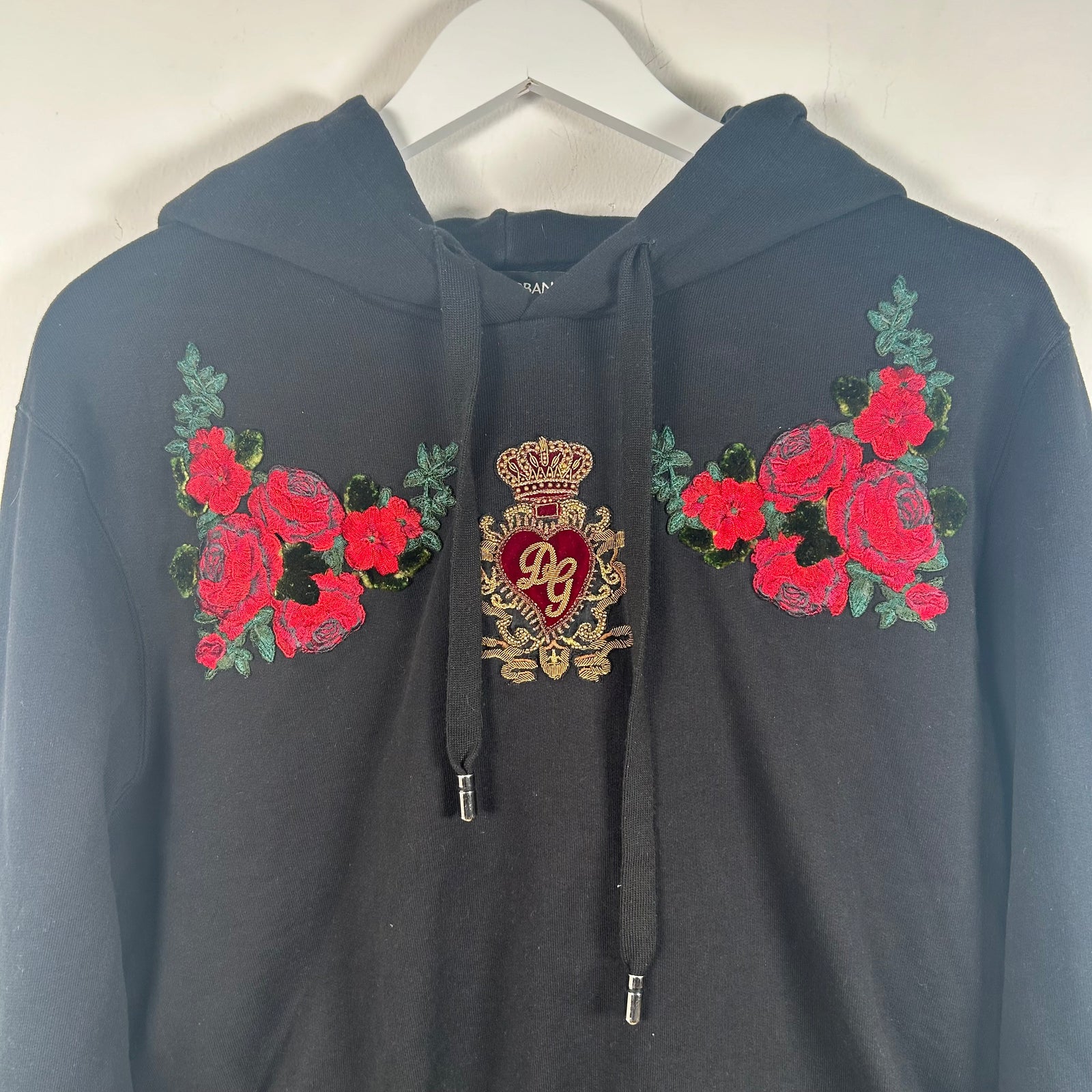 Dolce & Gabbana Floral Embroidered Hoodie Size M