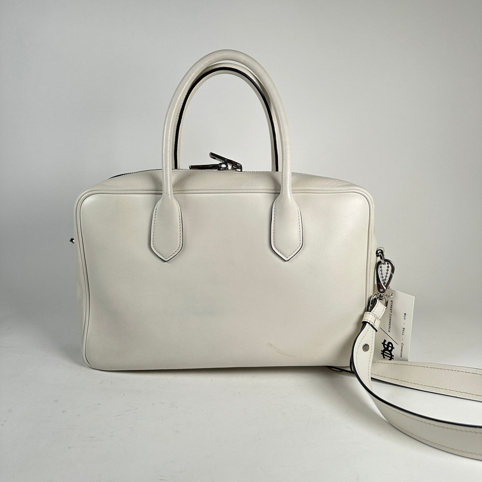 Prada City Racing Logo Bowler Bag