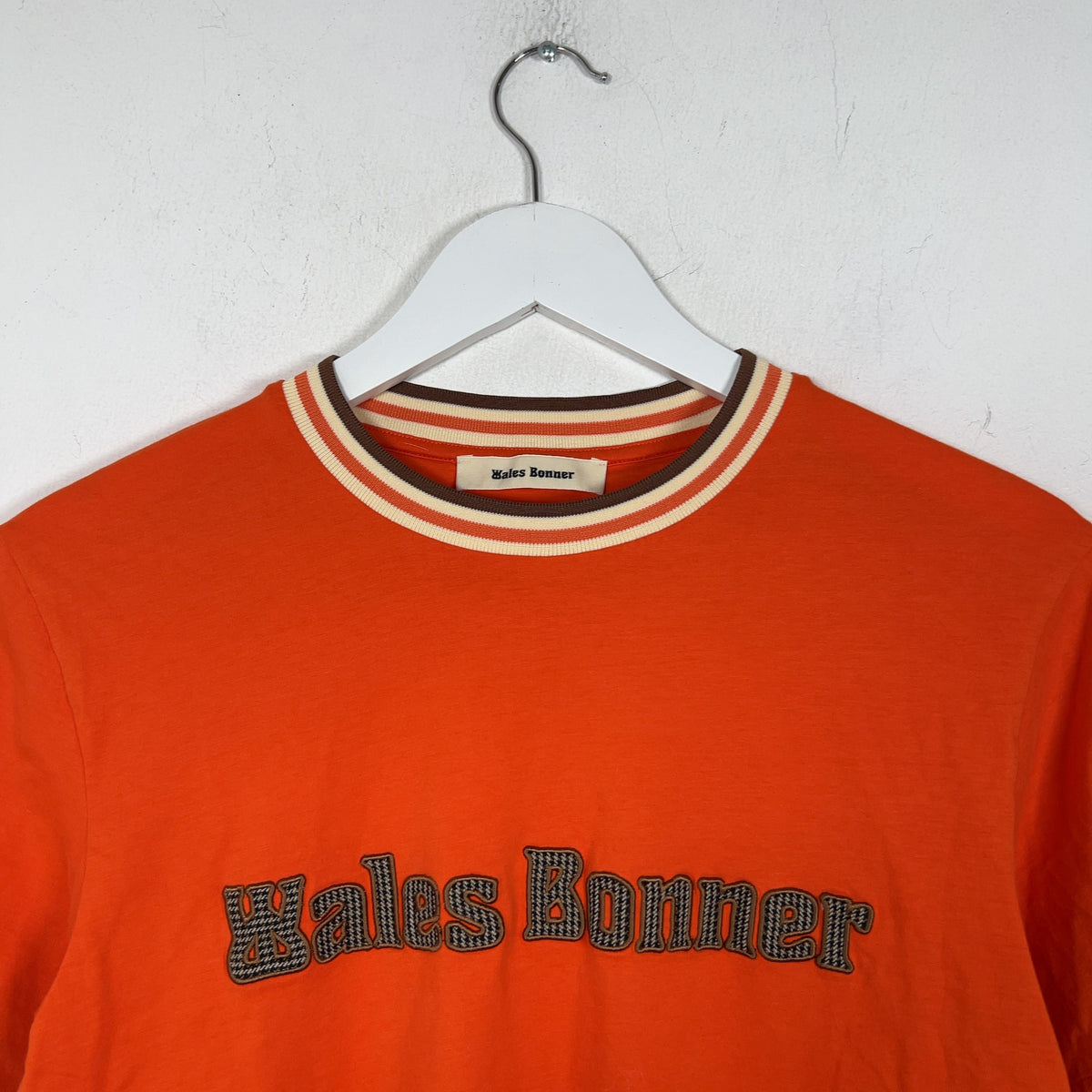 Wales Bonner Houndstooth Spell Out Logo T-Shirt