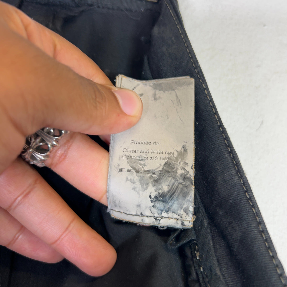 Rick Owens DRKSHDW SS15 Scrub Waxed Aircut Jeans