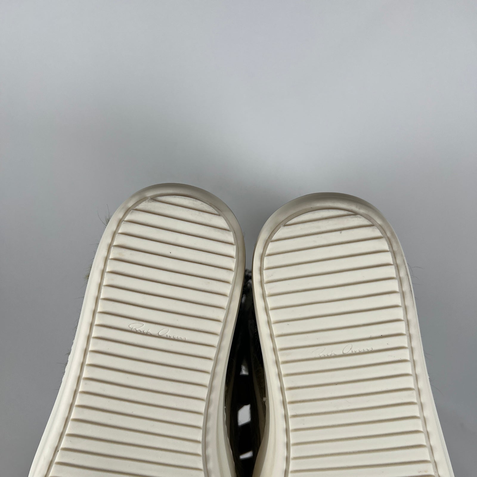 Rick Owens Dirty Acid/Milk Ponyhair Geobasket Size 42