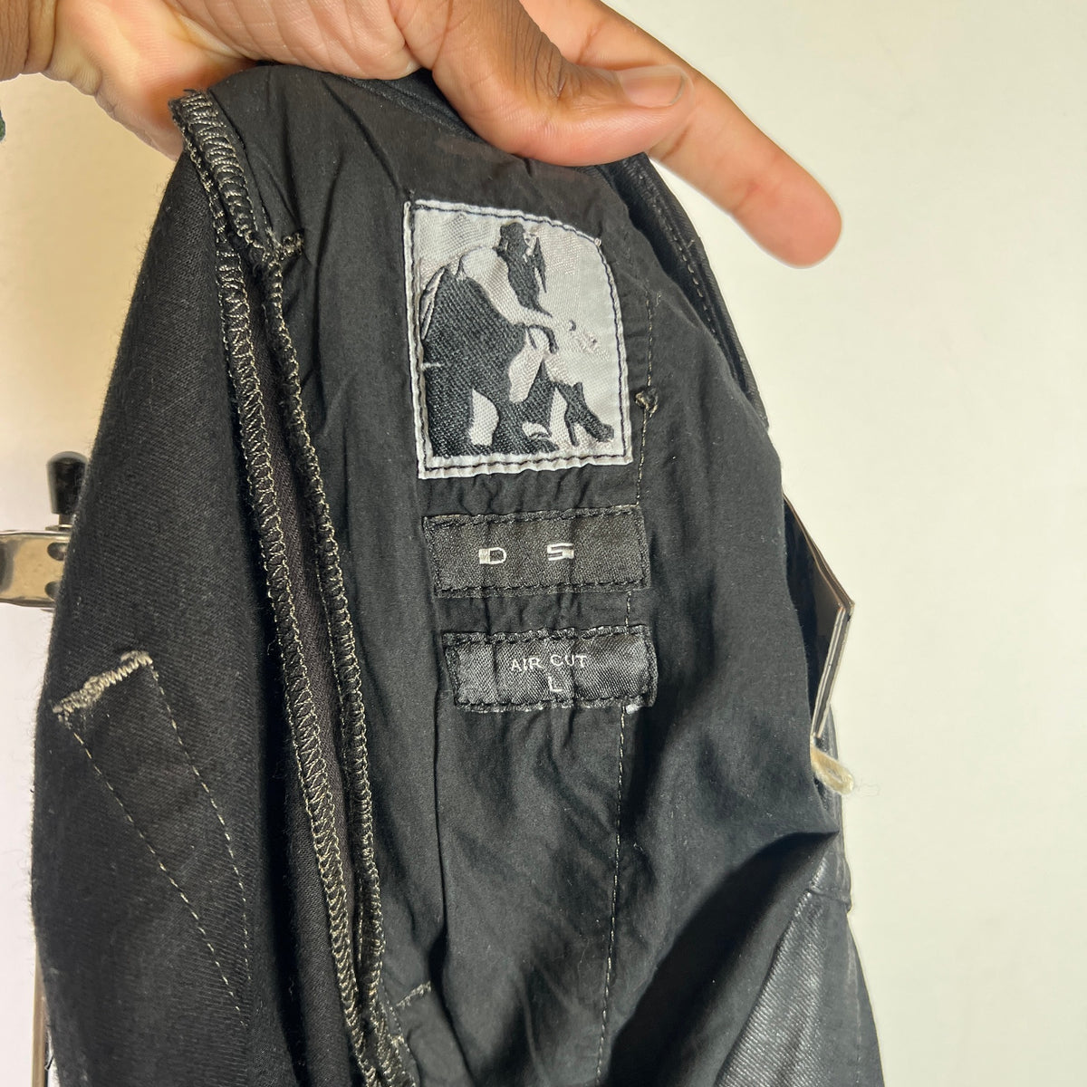 Rick Owens DRKSHDW SS15 Scrub Waxed Aircut Jeans