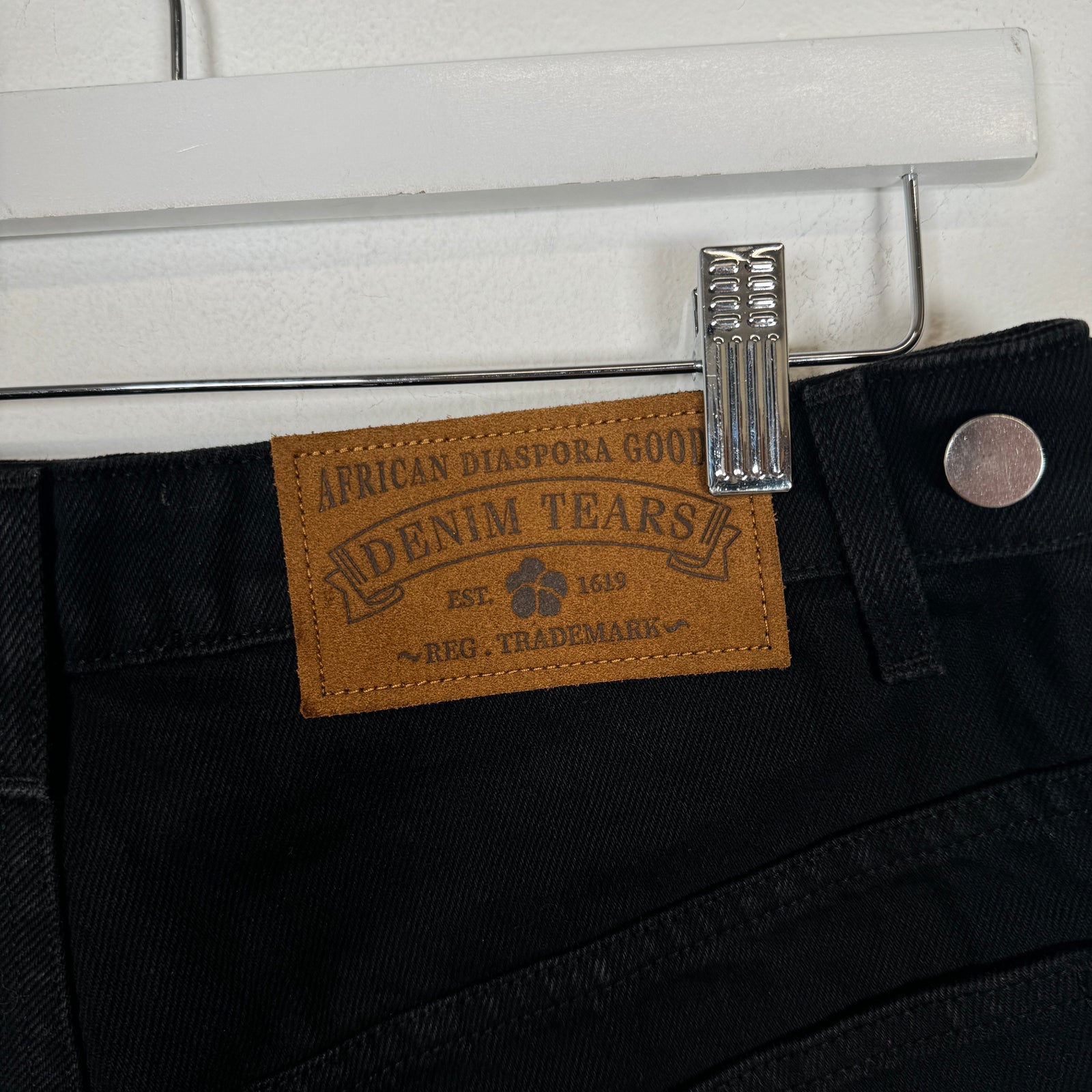 Denim Tears Black Wreath Denim Shorts Size M