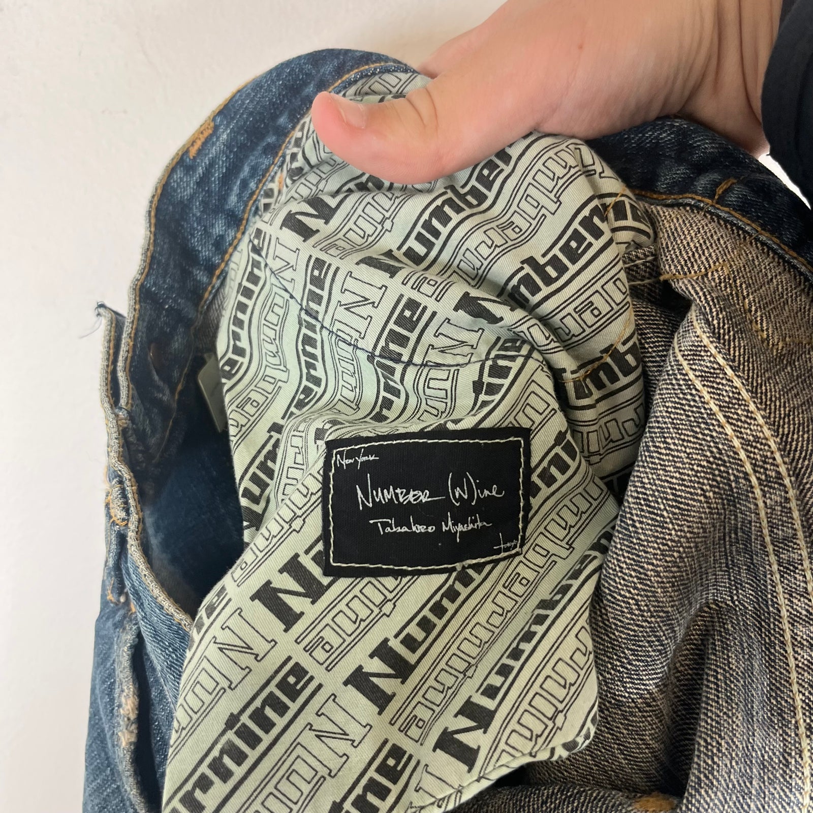 Number (N)ine Kurt Cobain Denim Patch Jeans Size 4