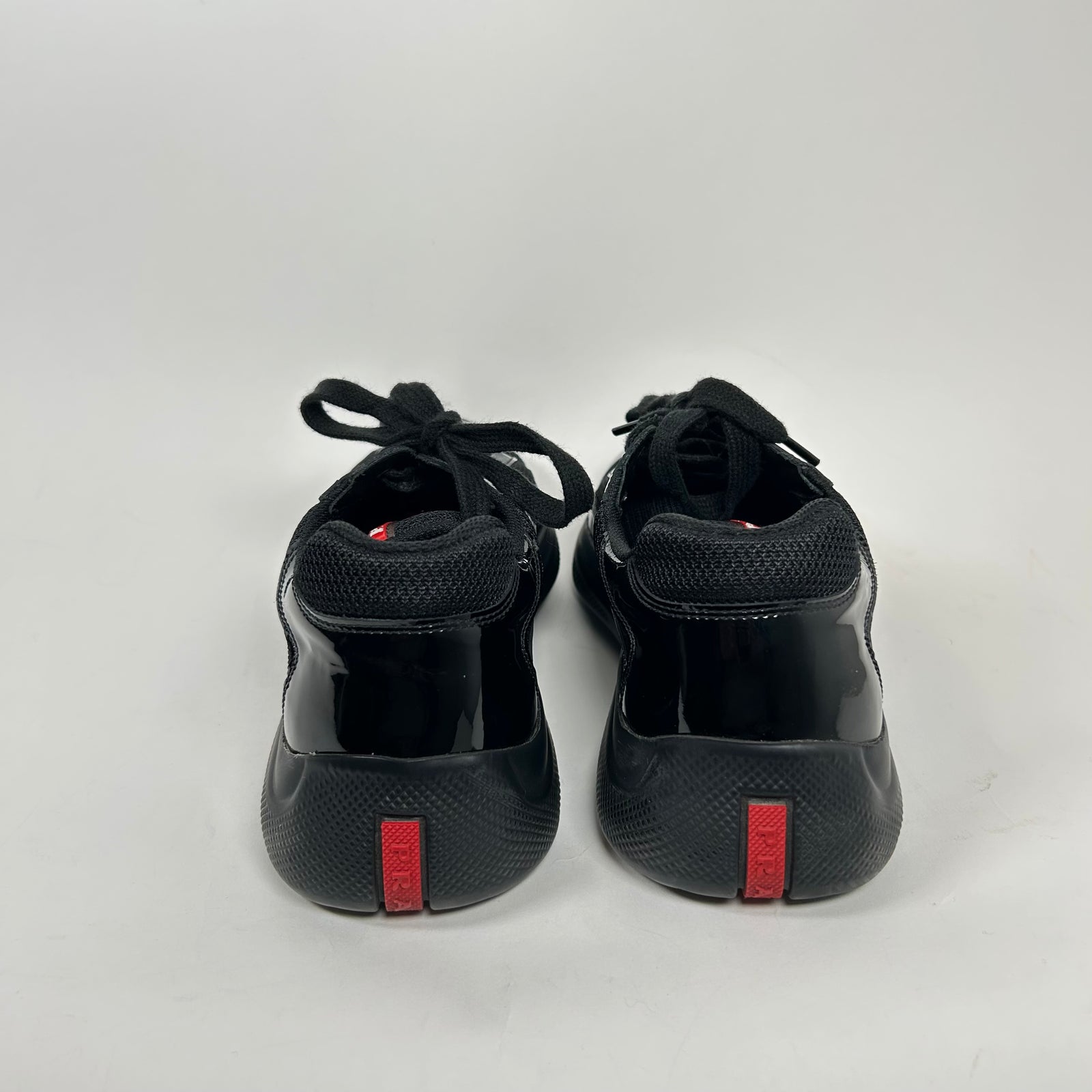 Prada Black Patent Leather Cup Sneakers Size 9