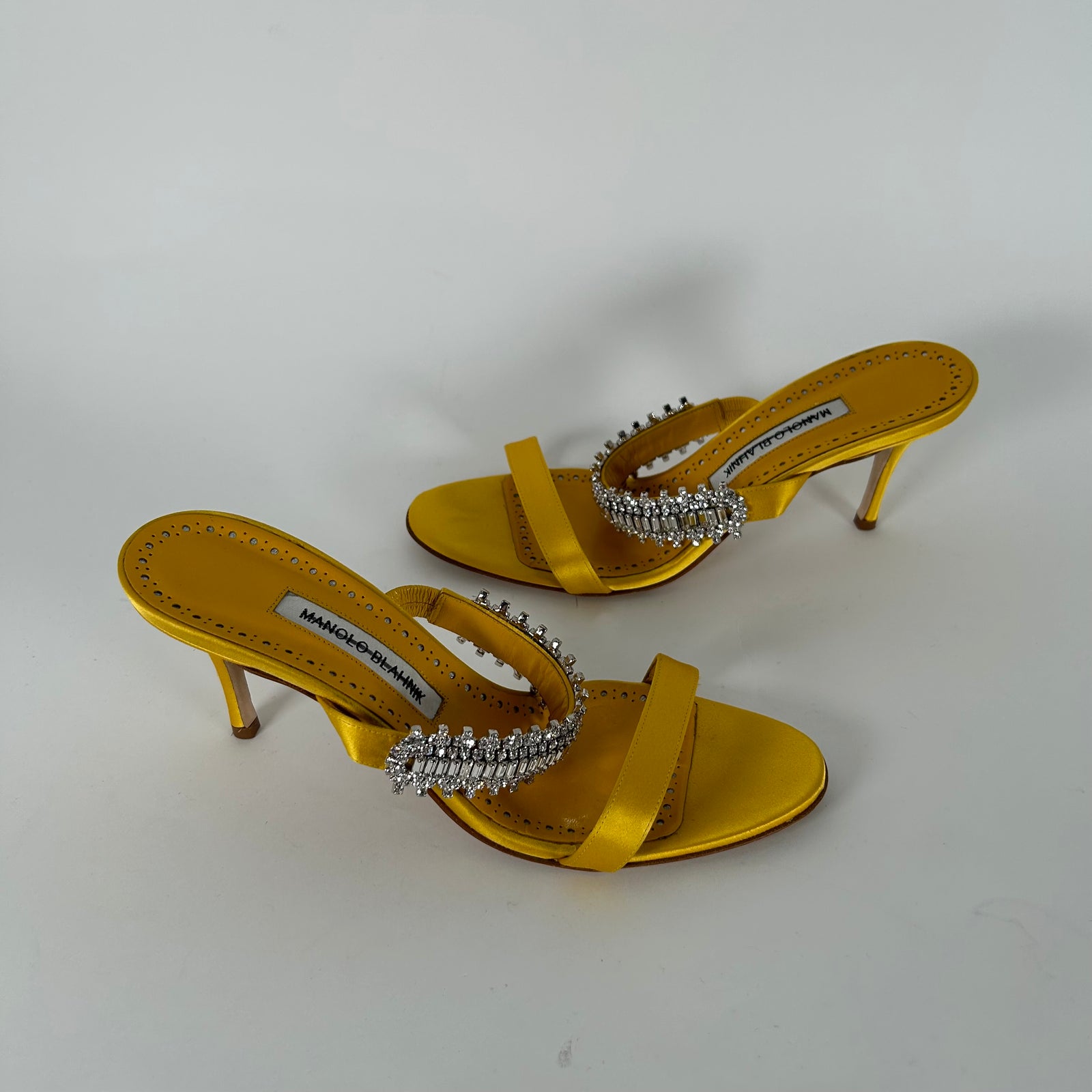 Manolo Blahnik Sako Embellished Sandals Size 39