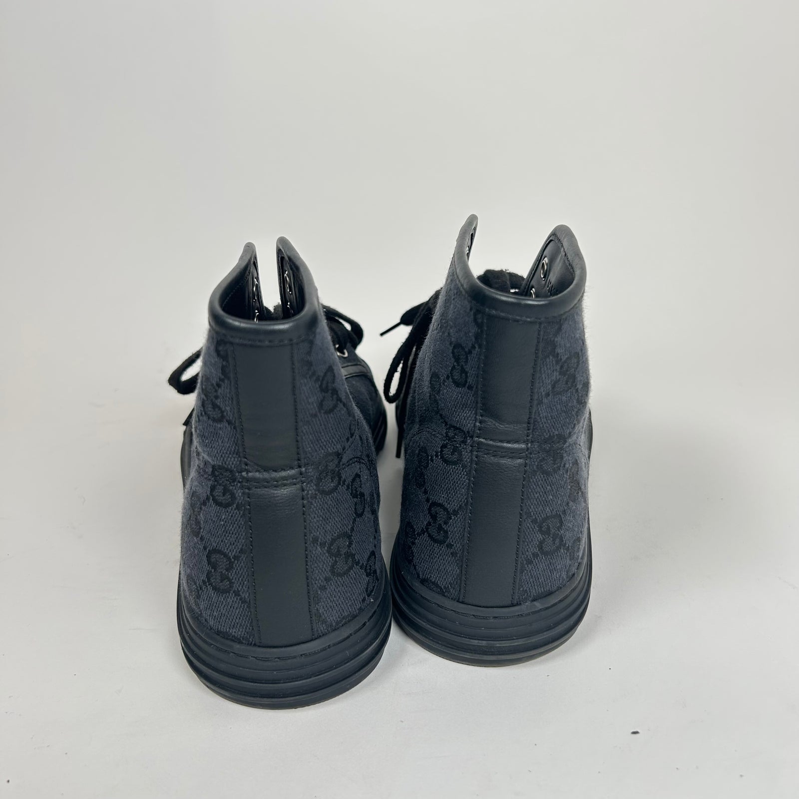 Gucci Black GG Canvas High Top Sneaker Size GG 9