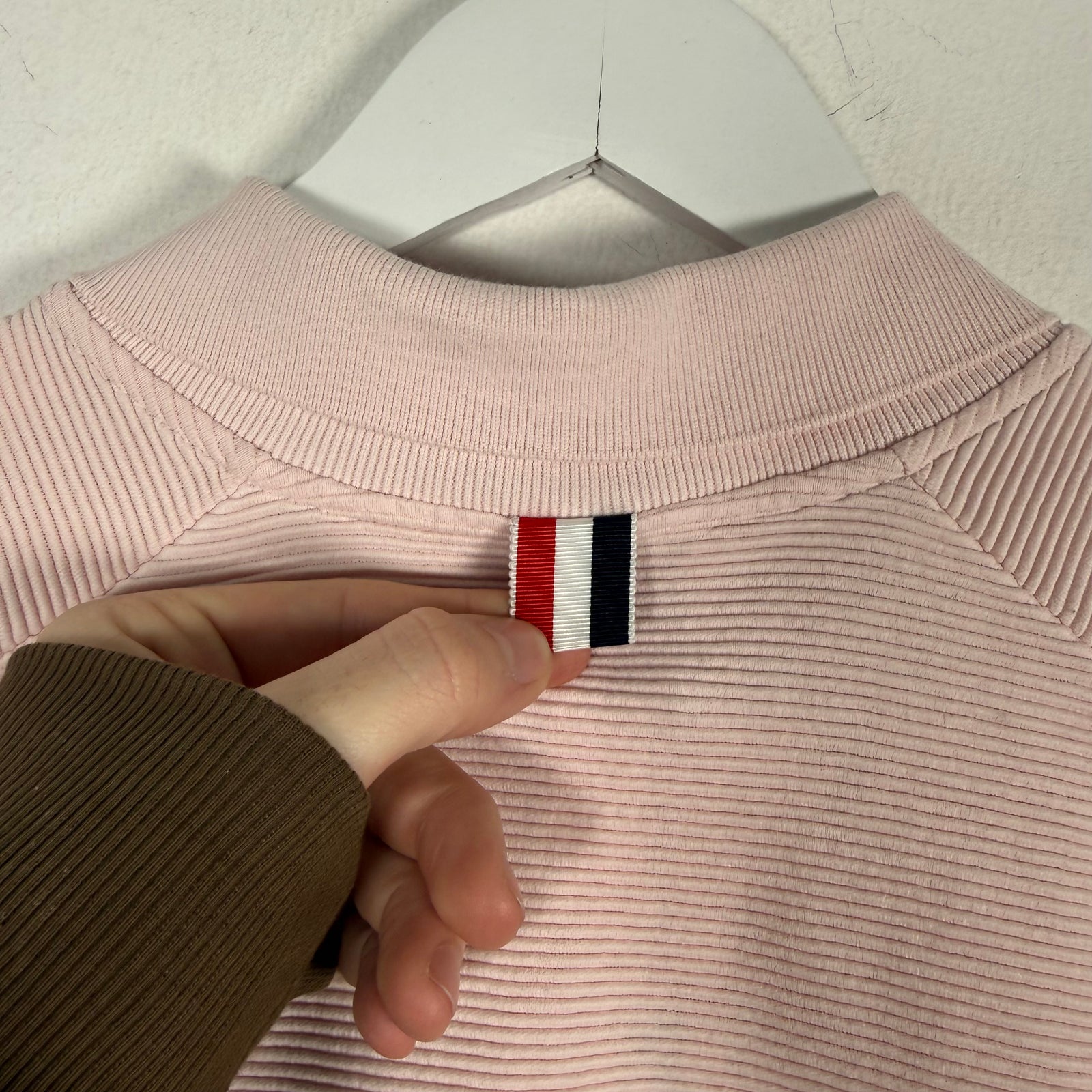 Thom Browne Pink Ribbed Polo Shirt Size 2