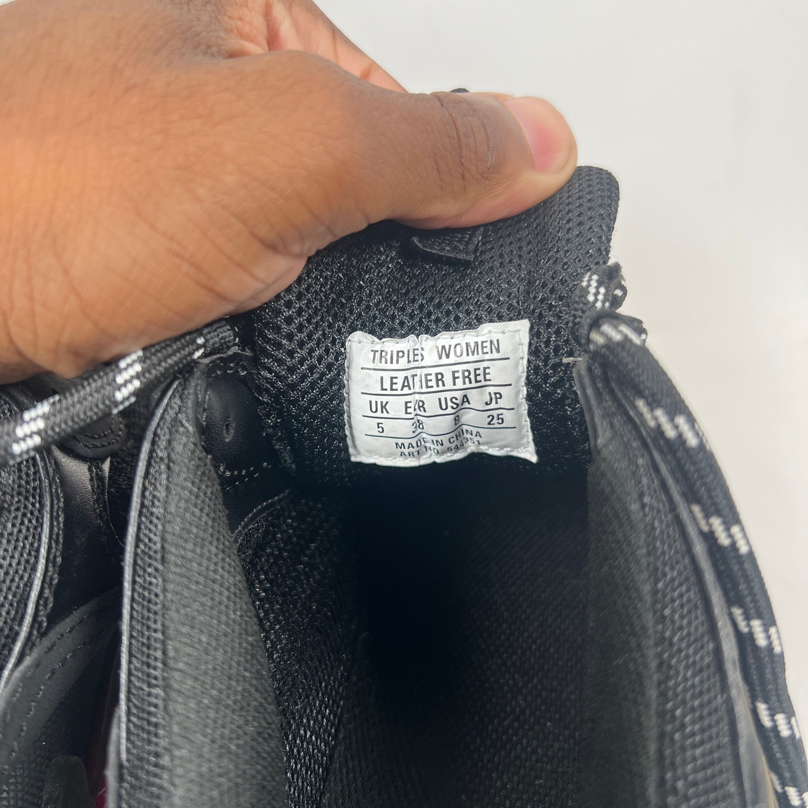 Balenciaga Black/Pink Triple S Sneaker Size 38