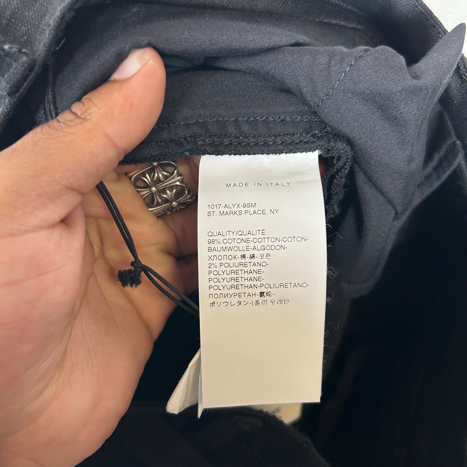 Alyx Black Keyring Denim Jeans Size 34
