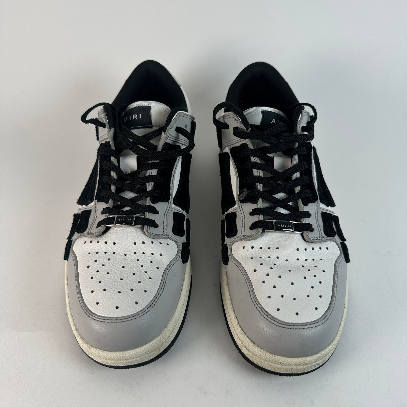 Amiri Grey/Black Bone Court Low Tops Size 45