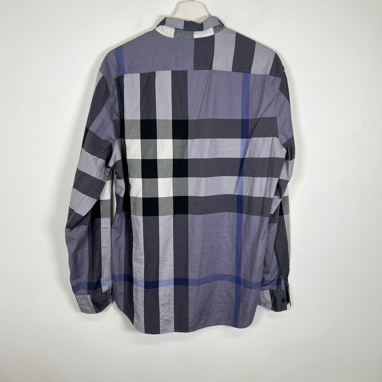 Burberry Purple Plaid Shirt Size L