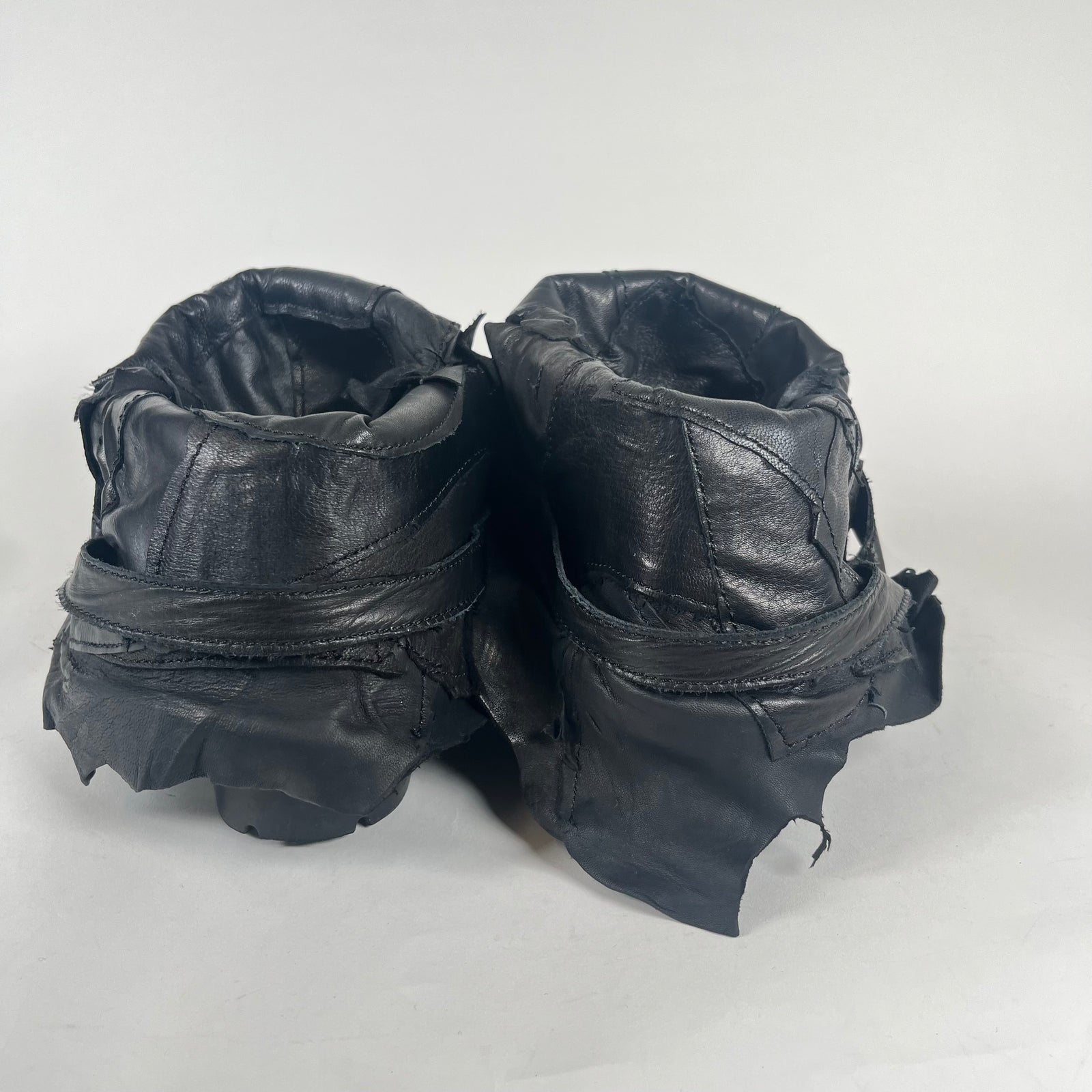 Yasuyuki Ishii S/S10 Foldable Leather Patchwork Boots Size 10