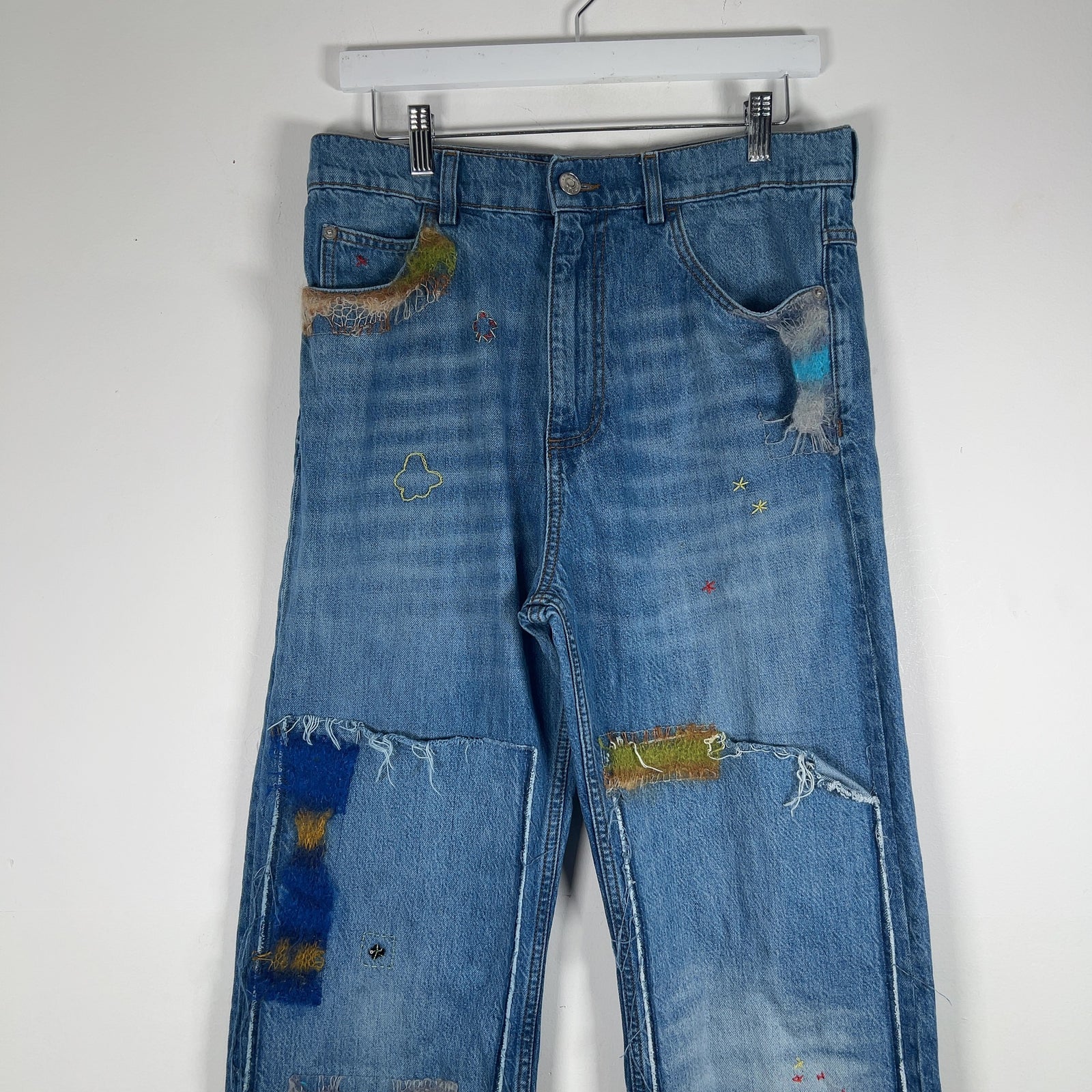 Marni Mohair Patchwork Denim Jeans