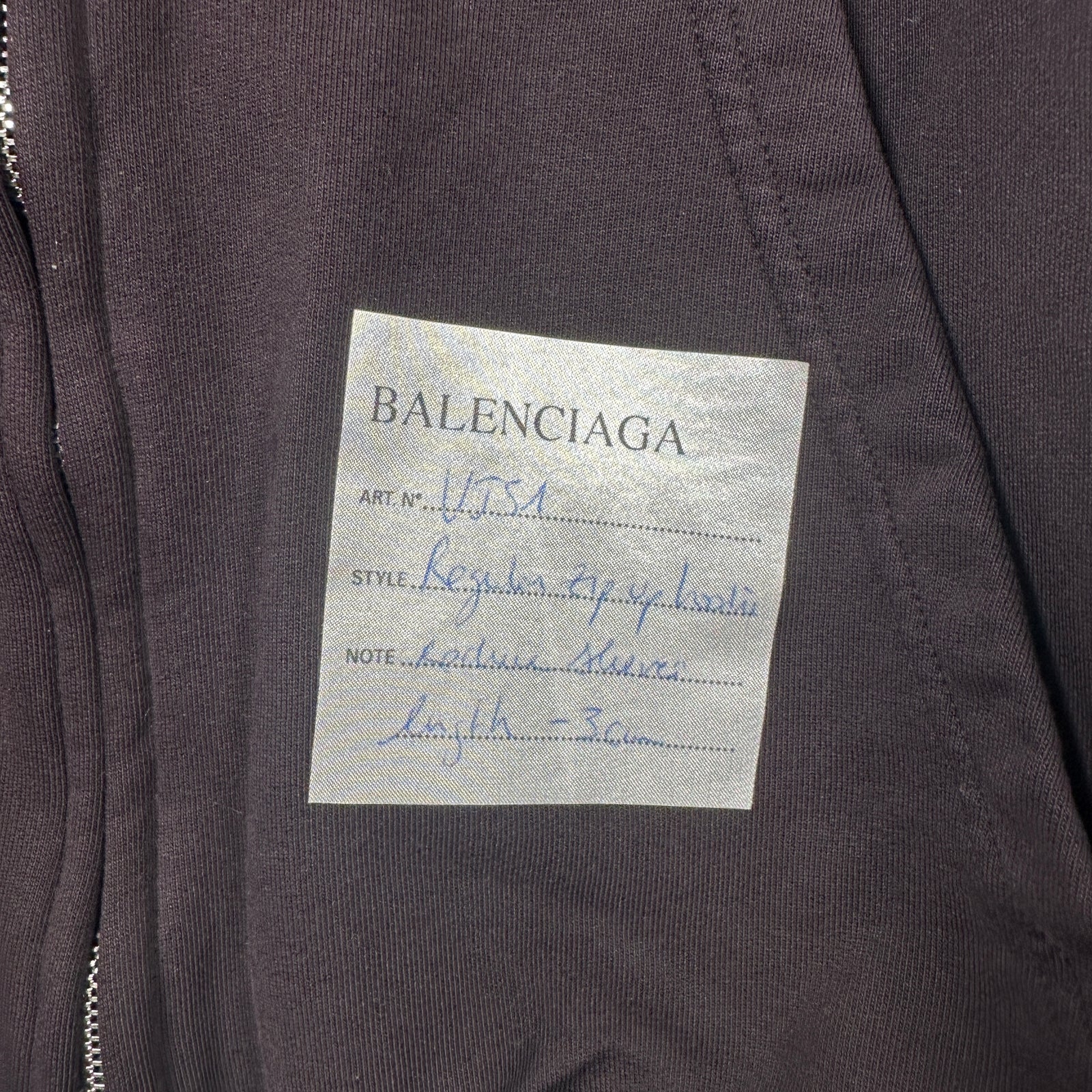 Balenciaga Black Sample Sticker Hoodie Size S