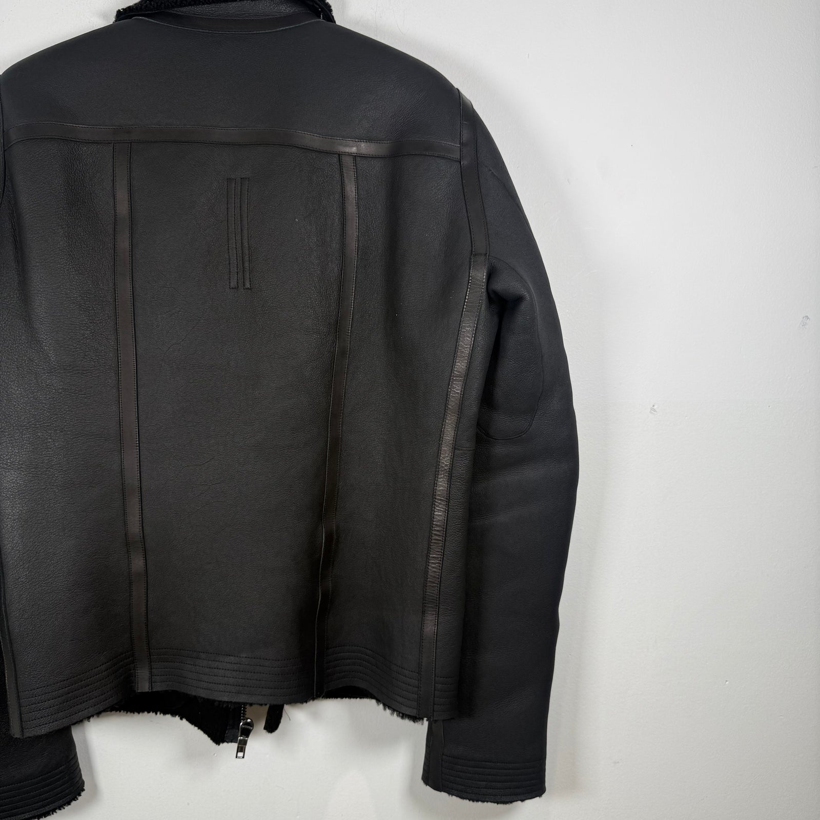 Rick Owens 'Mastodon' Black Sherling Leather Jacket Size L