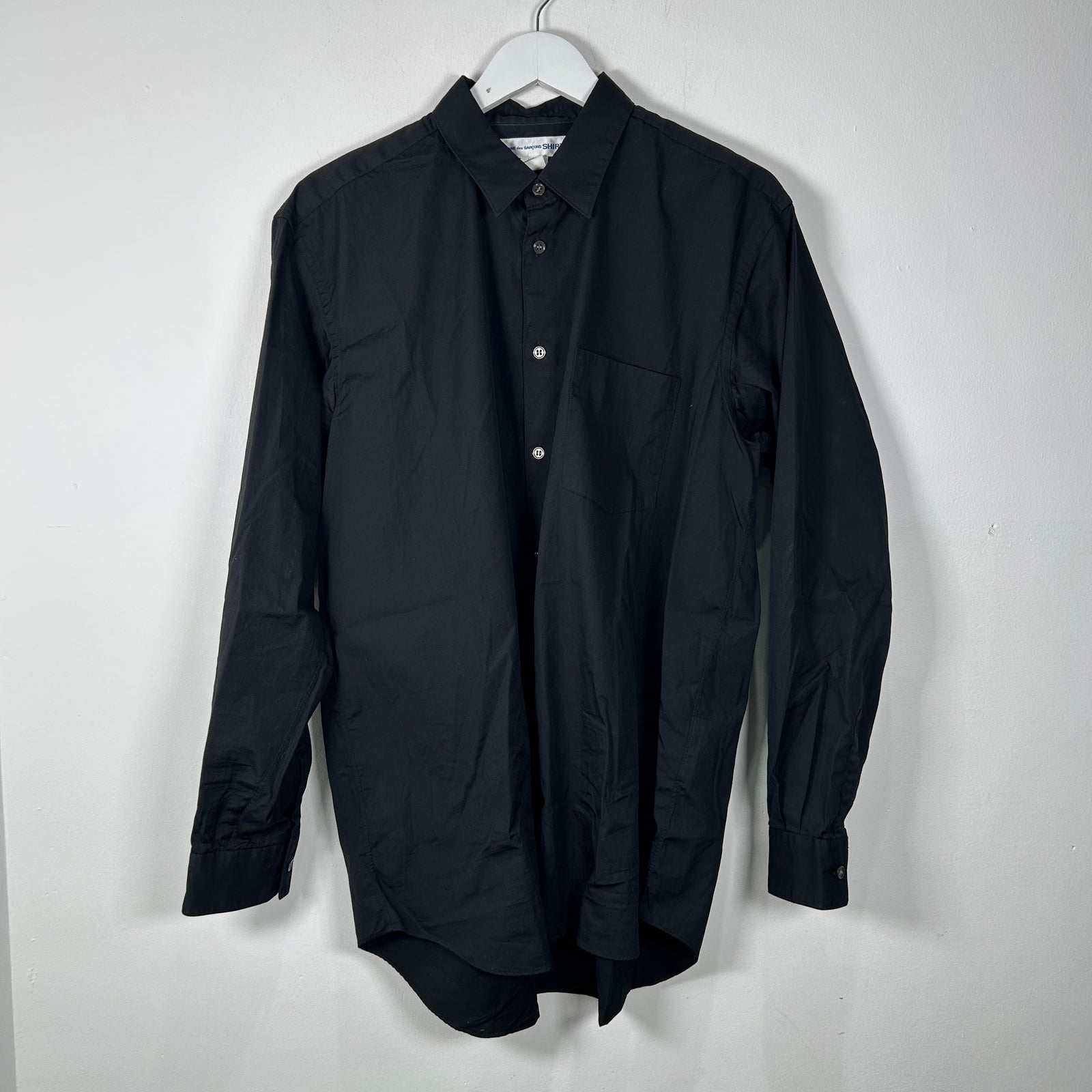 Comme Des Garcons Shirt Black Button Up Size L