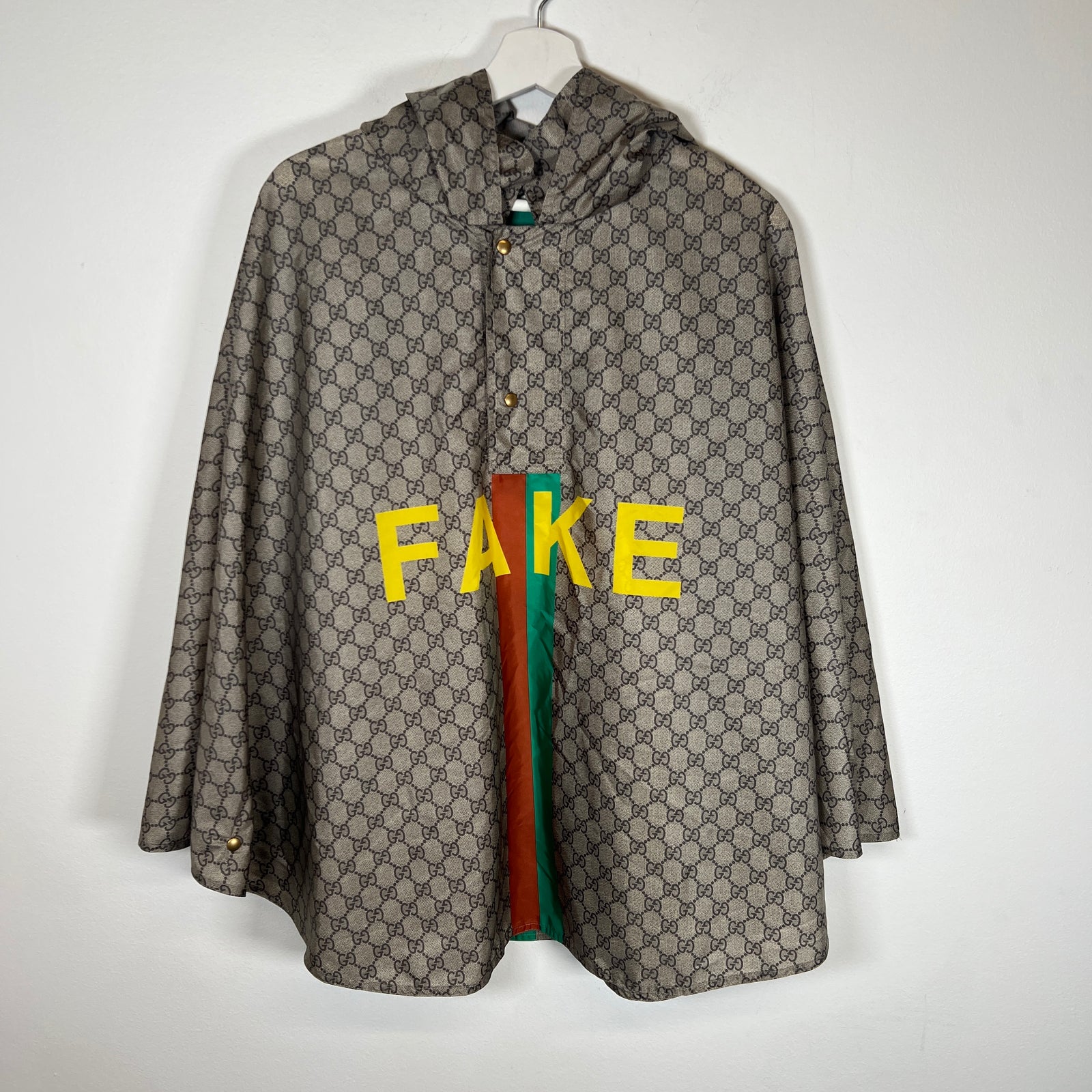 Gucci GG Web Fake/Not Hooded Nylon Parka Size M