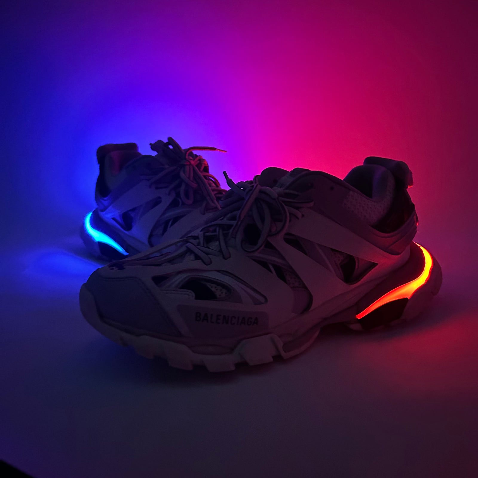 Balencaiga White/Grey LED Track Sneaker Size 42