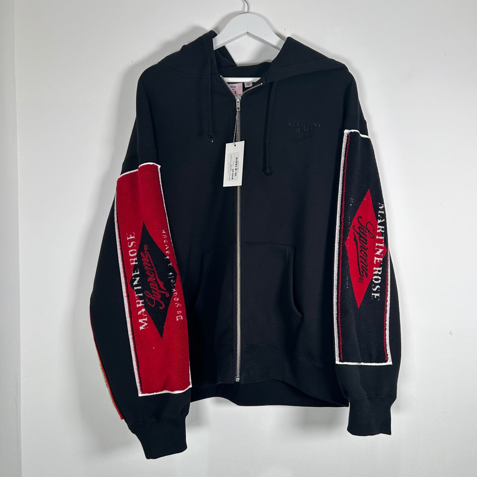 Martine Rose x Supreme Black Towel Zip-Up Size Large