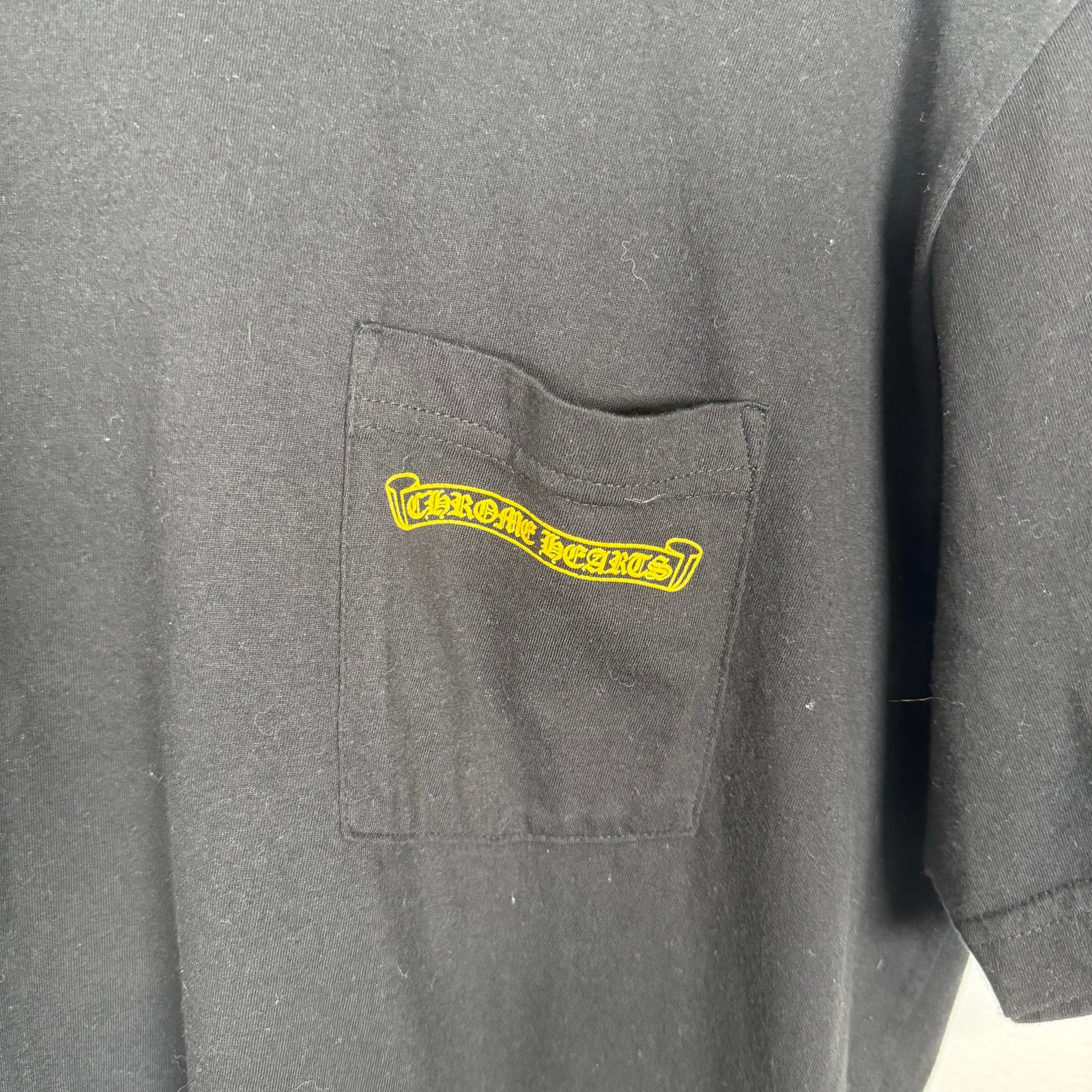 Chrome Hearts Gold Logo Black T-Shirt Size L