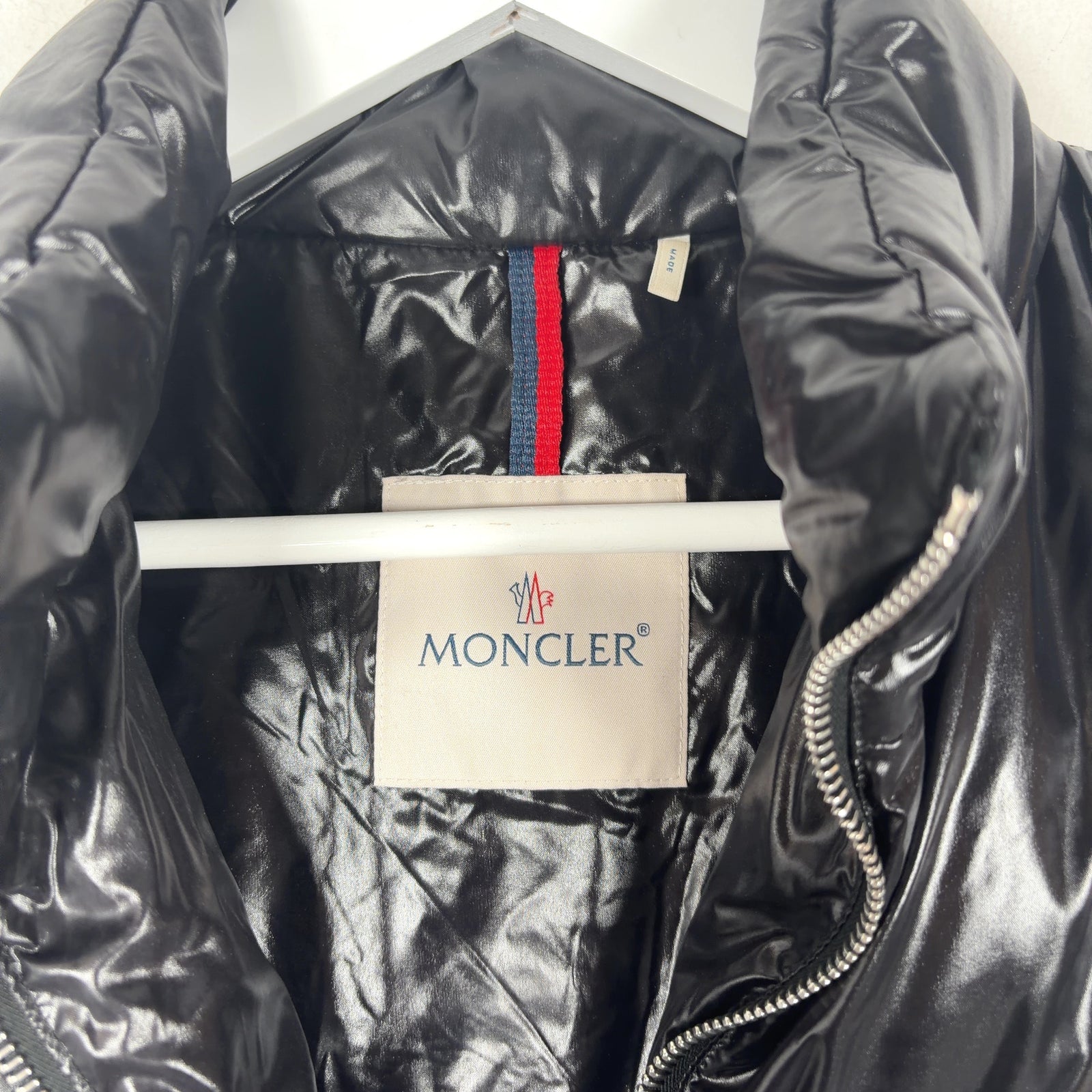 Moncler Shiny Logo Graphic Puffer Vest