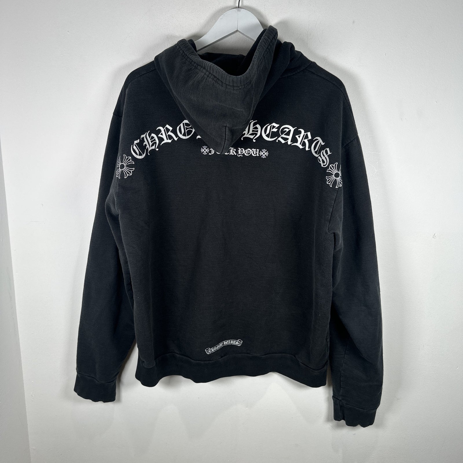 Chrome Hearts Spell-Out Back Graphic Zip Up Hoodie Size M