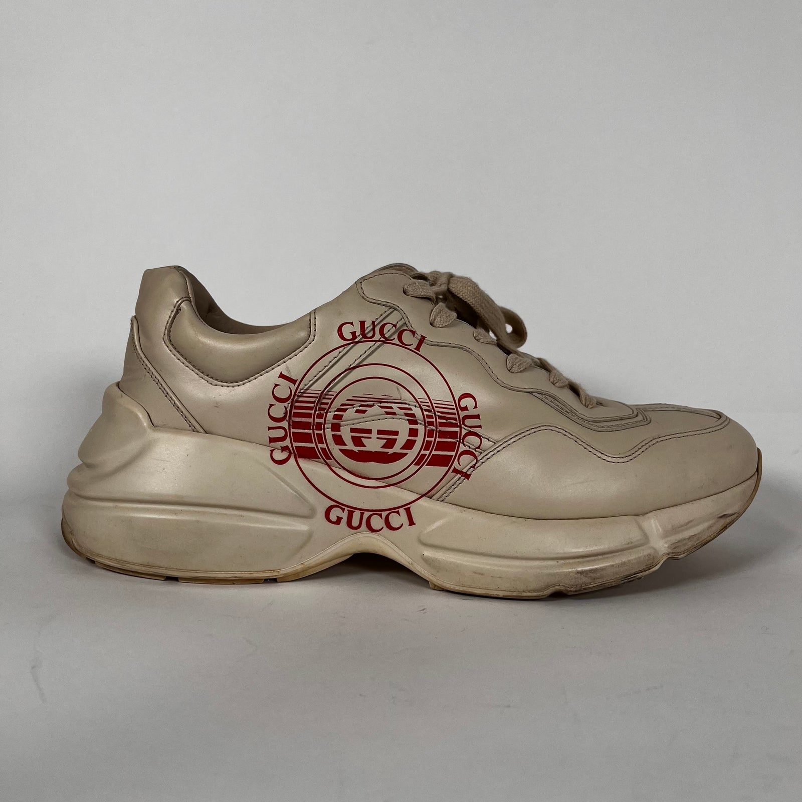 Gucci Red Logo Rython Size 8.5