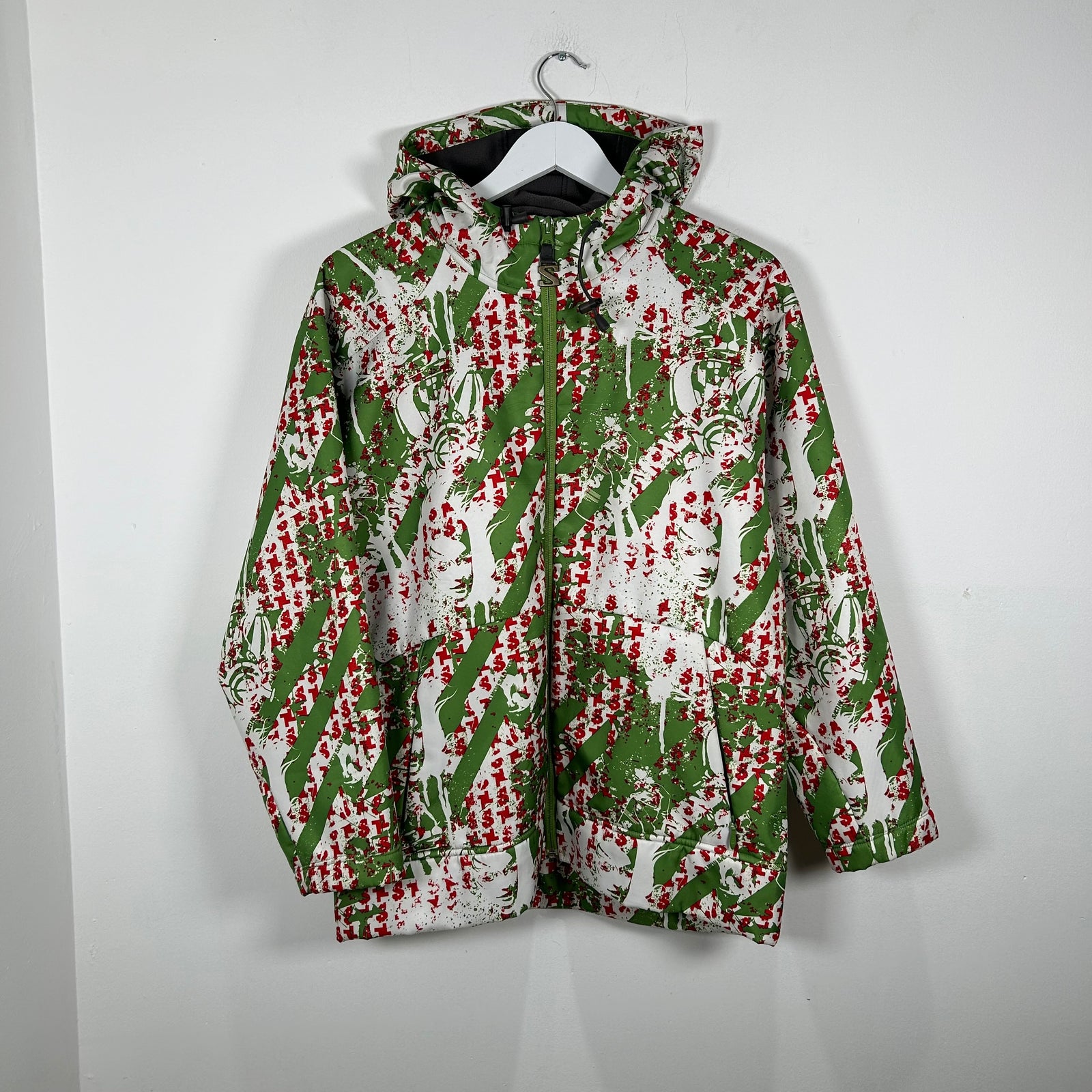 Salomon Green Camo Rain Jacket Size L