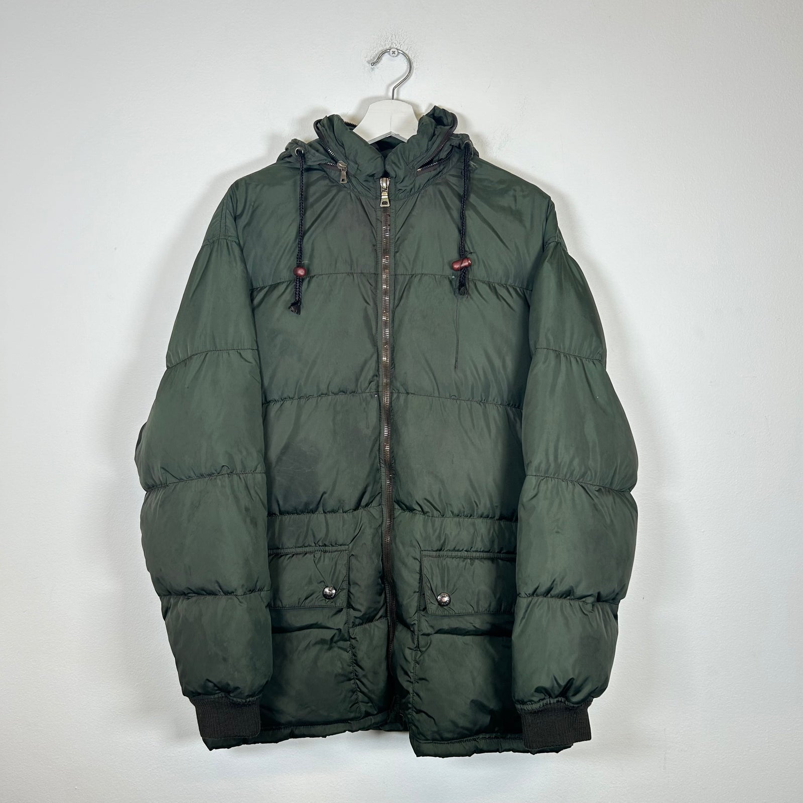 Prada Green Hooded Puffer Jacket Size S