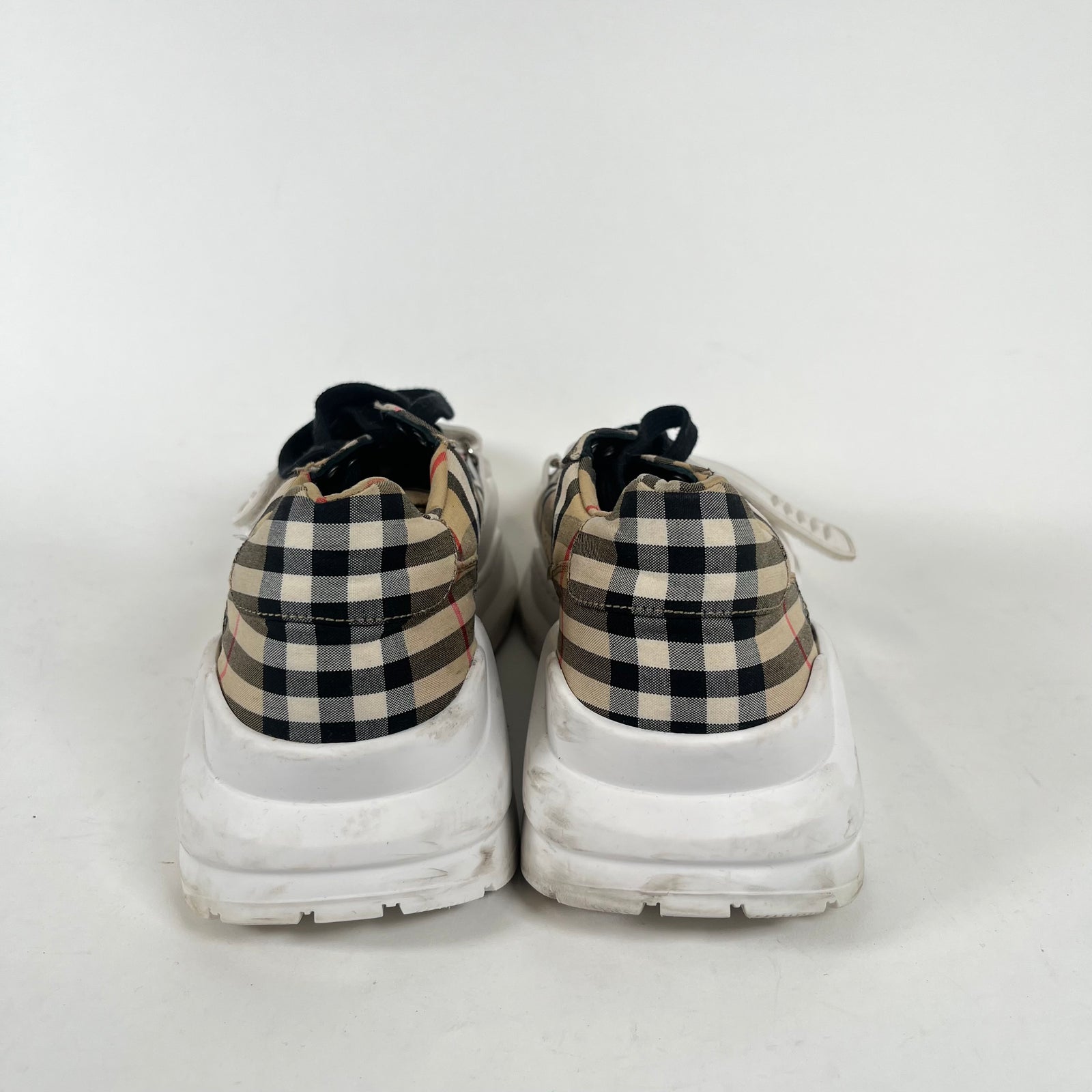 Burberry Beige Check Regis Sneaker Size 43
