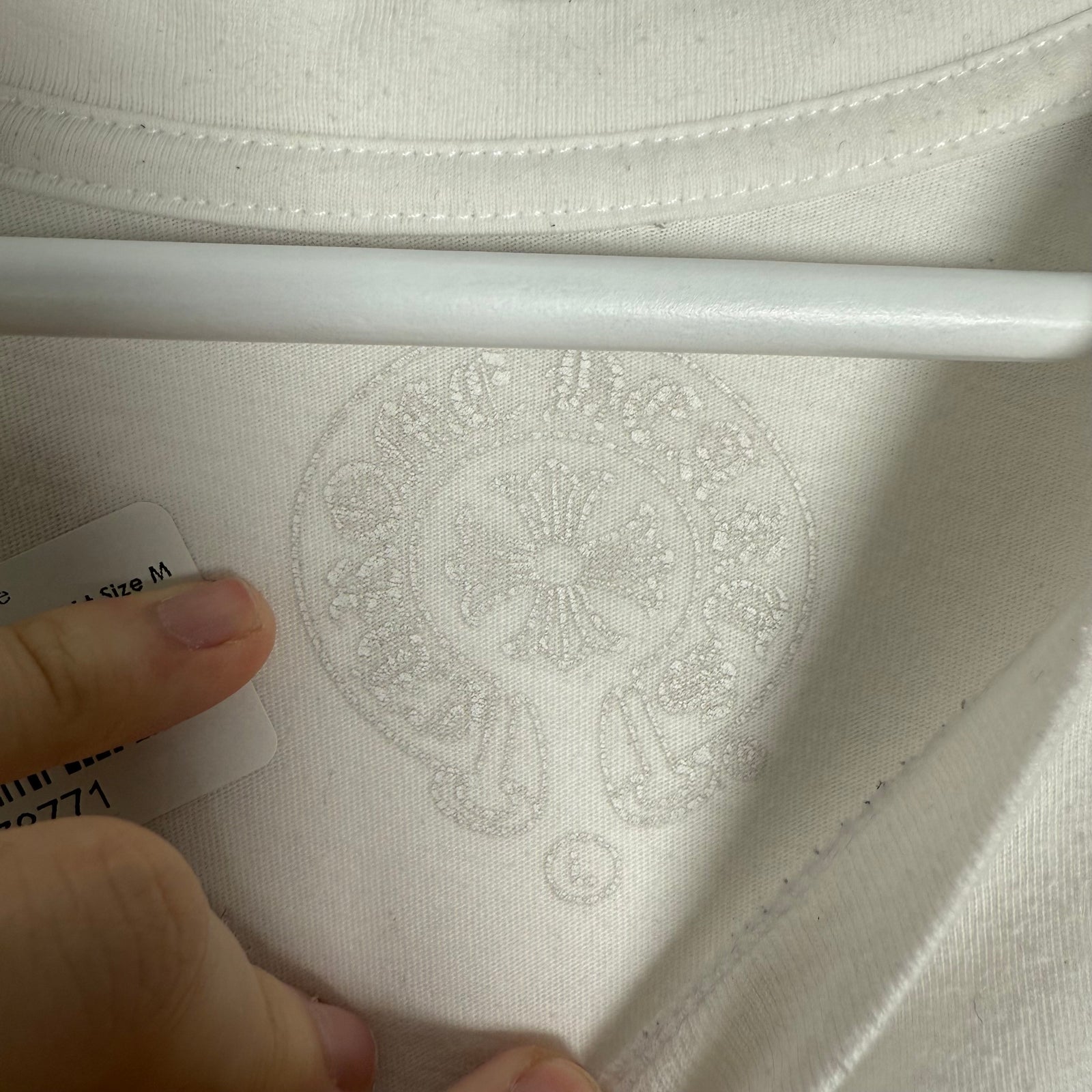 Chrome Hearts White LA Scroll T-Shirt Size M