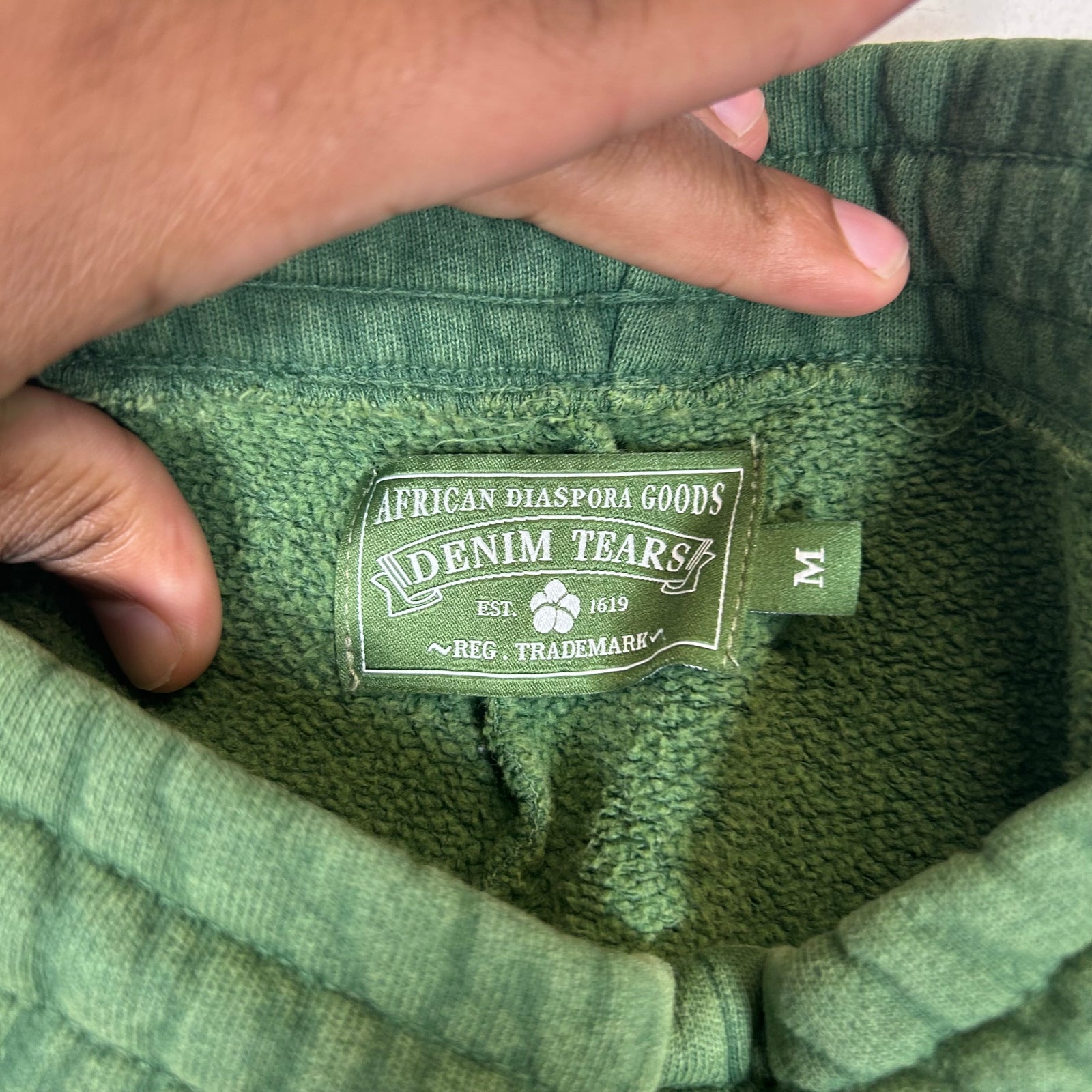 Denim Tears Green Logo Sweatpants Size M