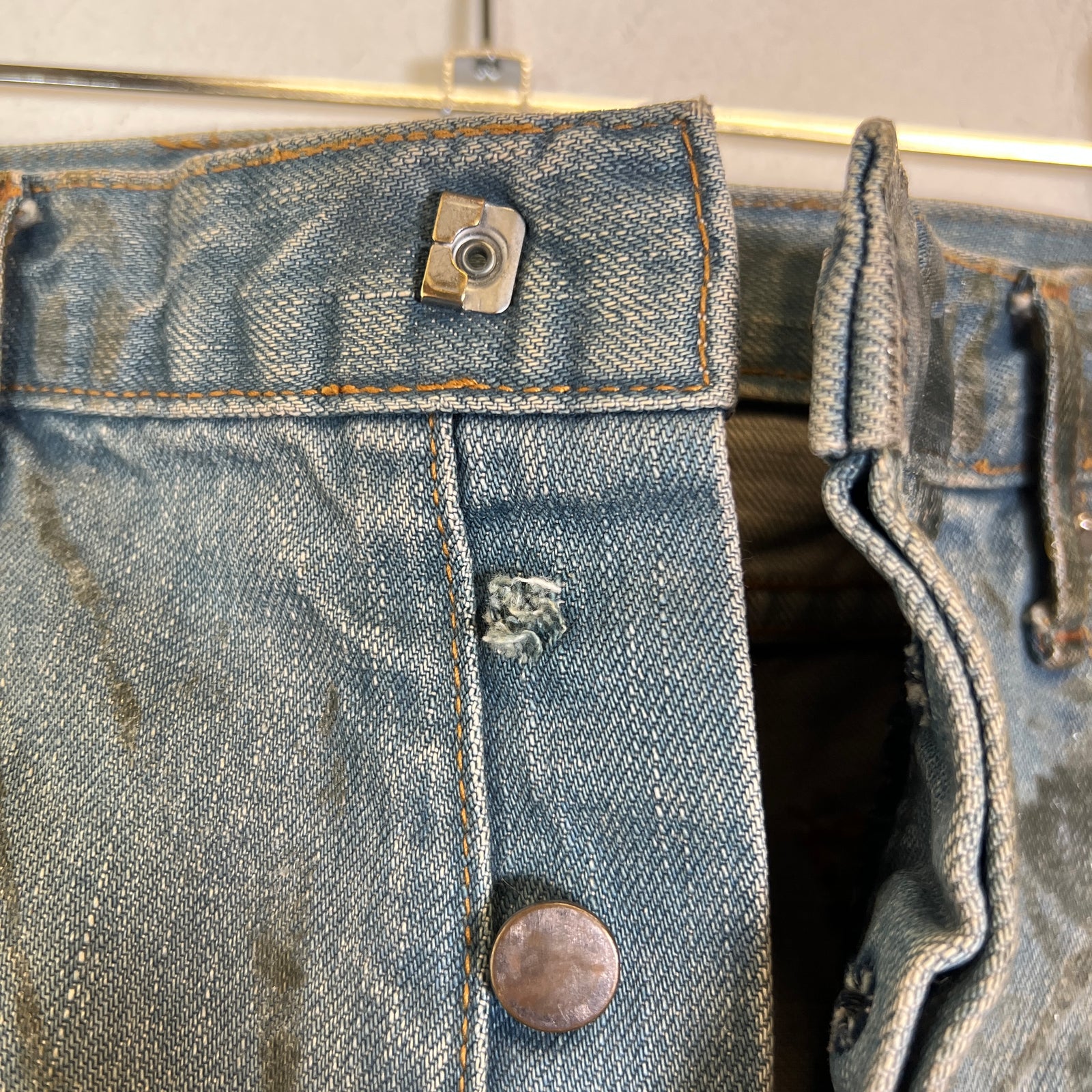 Dior Homme SS04 Bleu Claire Waxed Denim Jeans