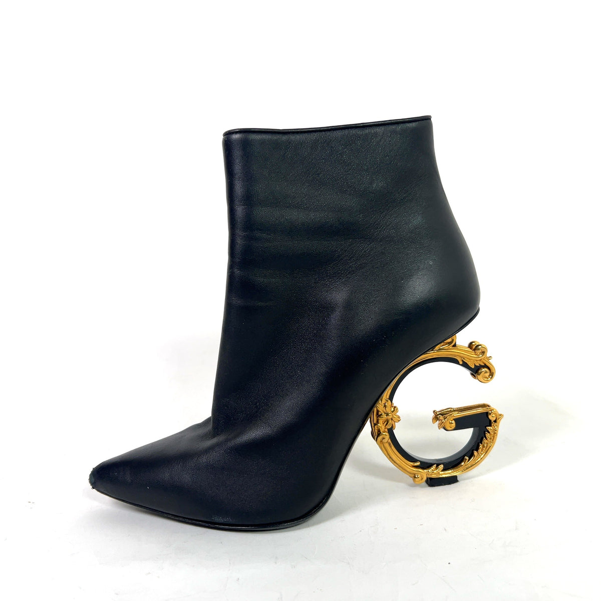 Dolce & Gabbana Baroque DG Leather Ankle Boots