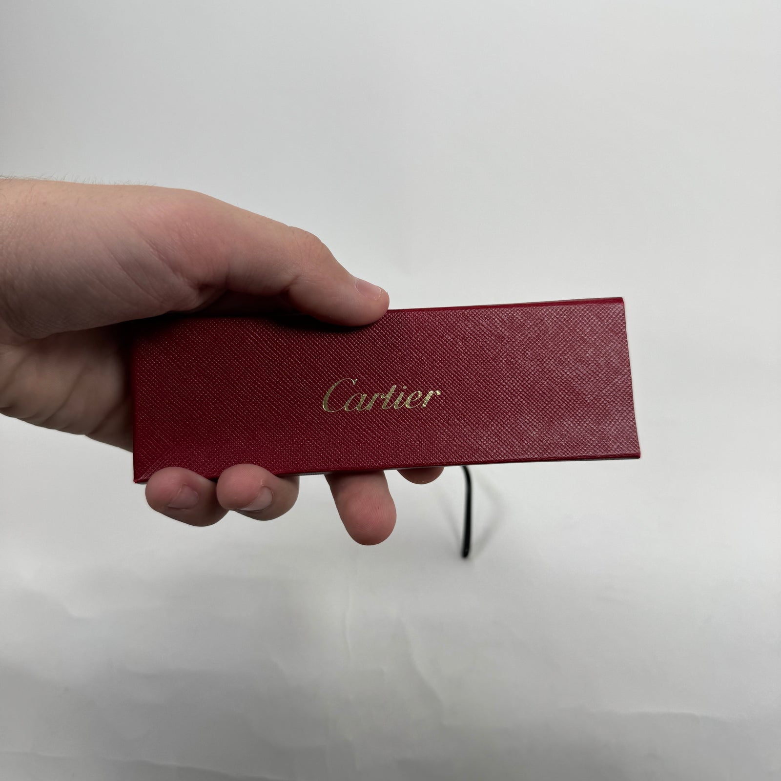 Cartier Silver Rectangle Rimless Glasses