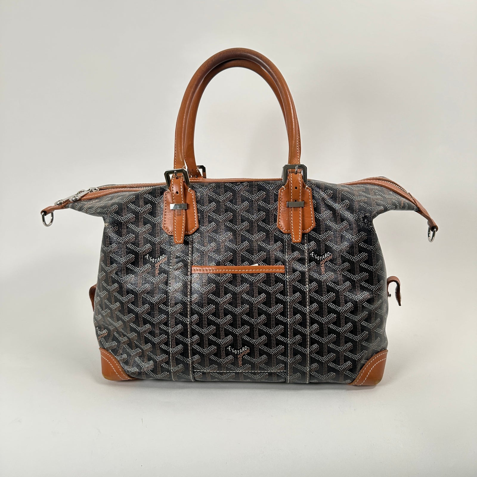 Goyard Black & Tan Goyardine Boeing 30