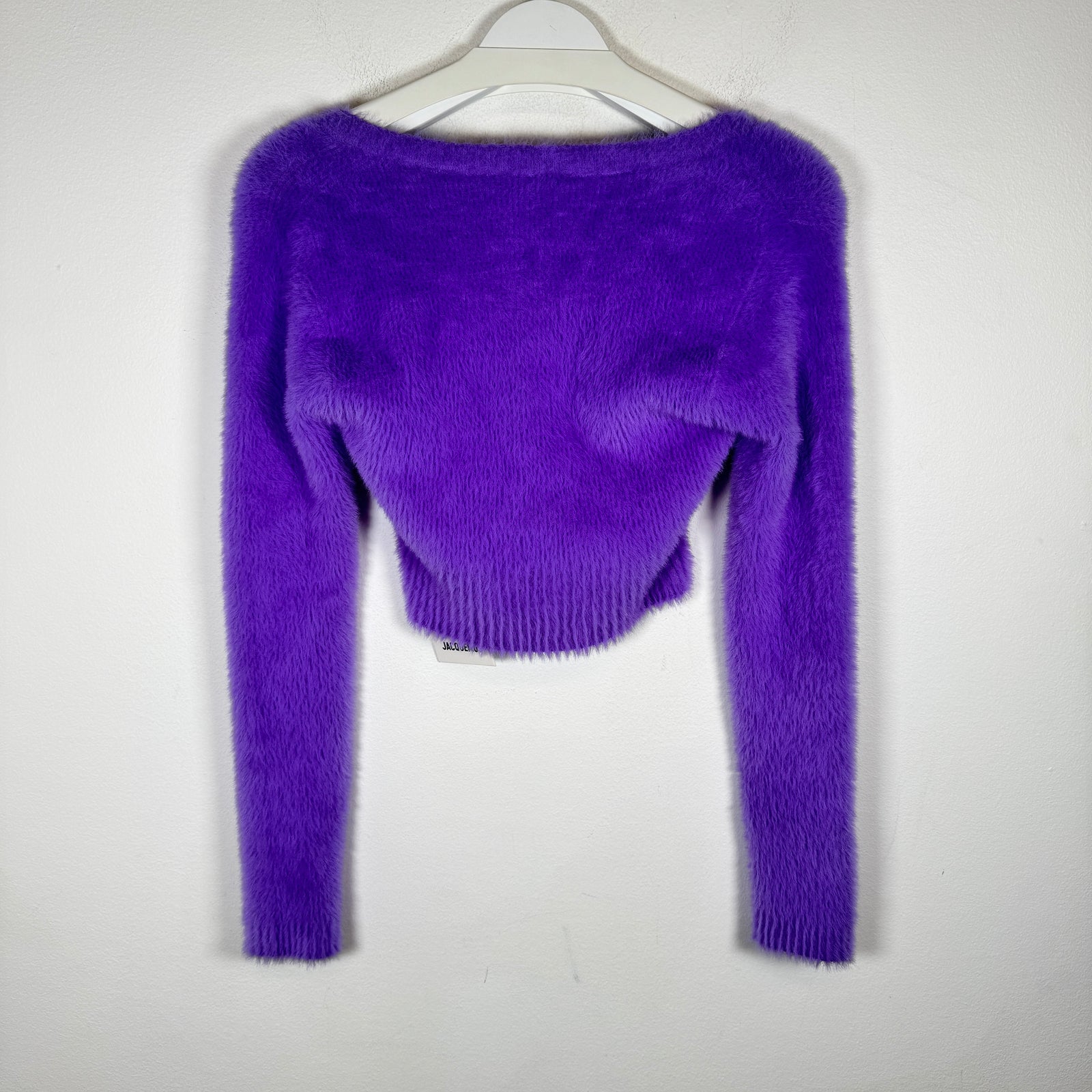 Jacquemus Purple La Maille Neve Cropped Cardigan Size 36