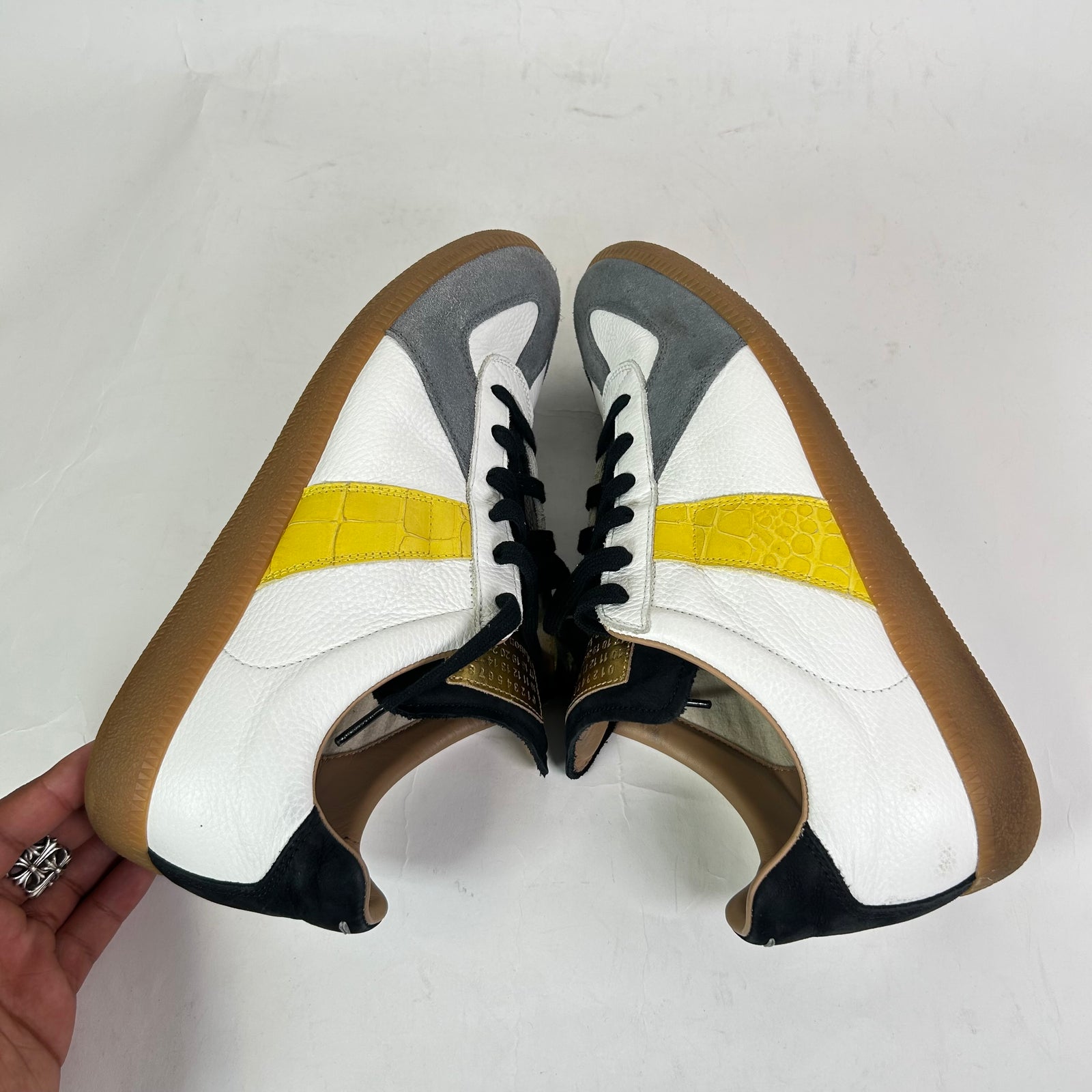 Maison Margiela White/Grey Croc Replica Gats Size 45