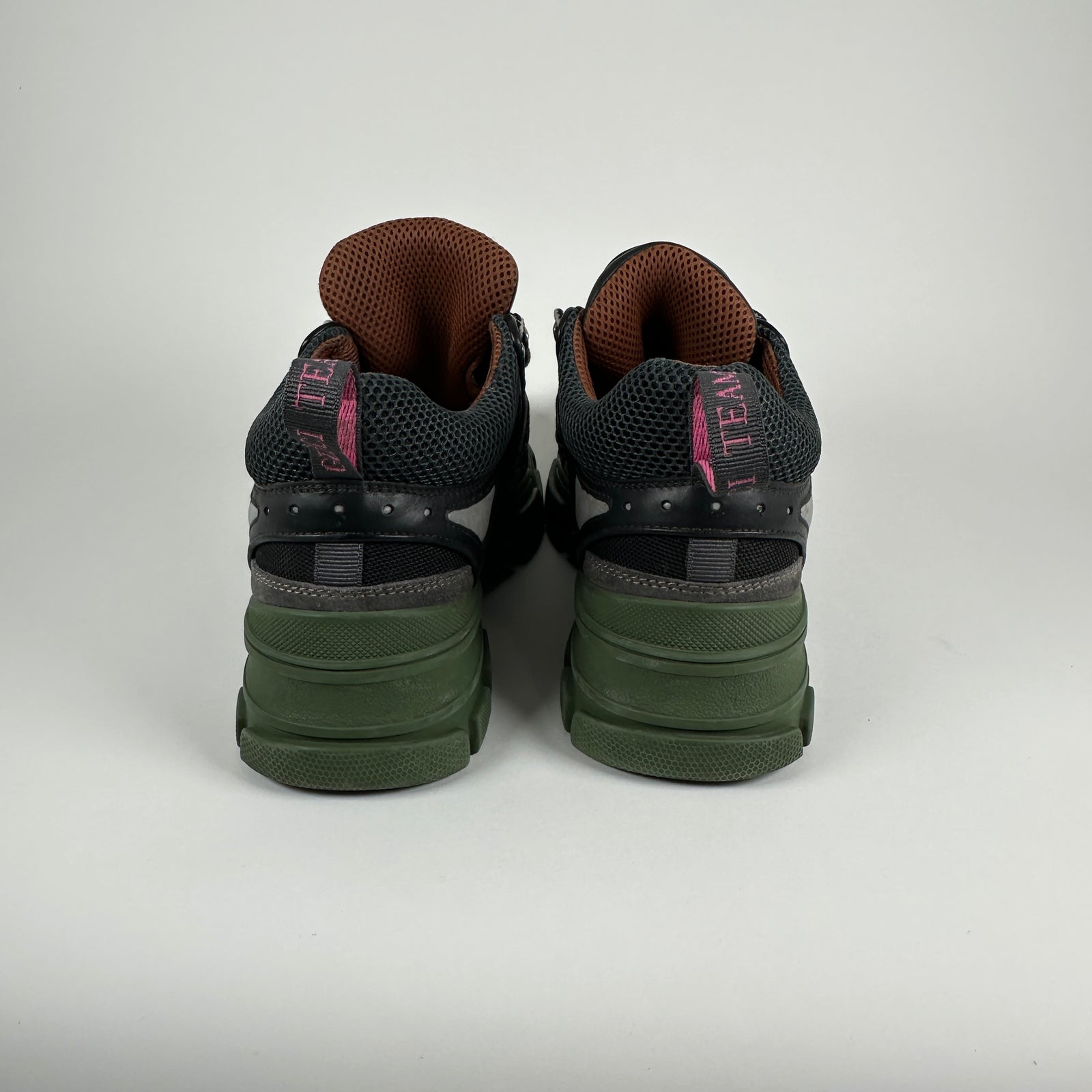 Gucci Green/Black Flashtrek Low-Top Sneakers Size 8.5