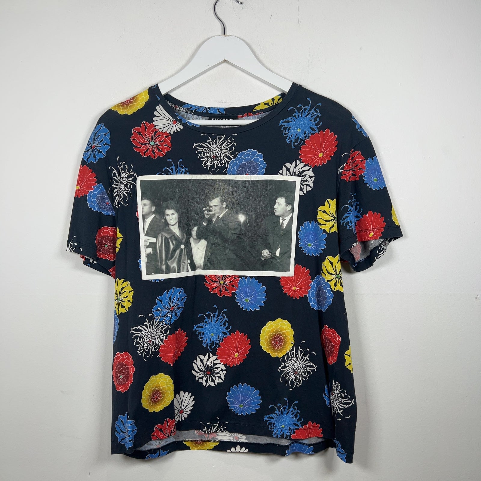 Raf Simons All-Over Flower Print Graphic T-Shirt