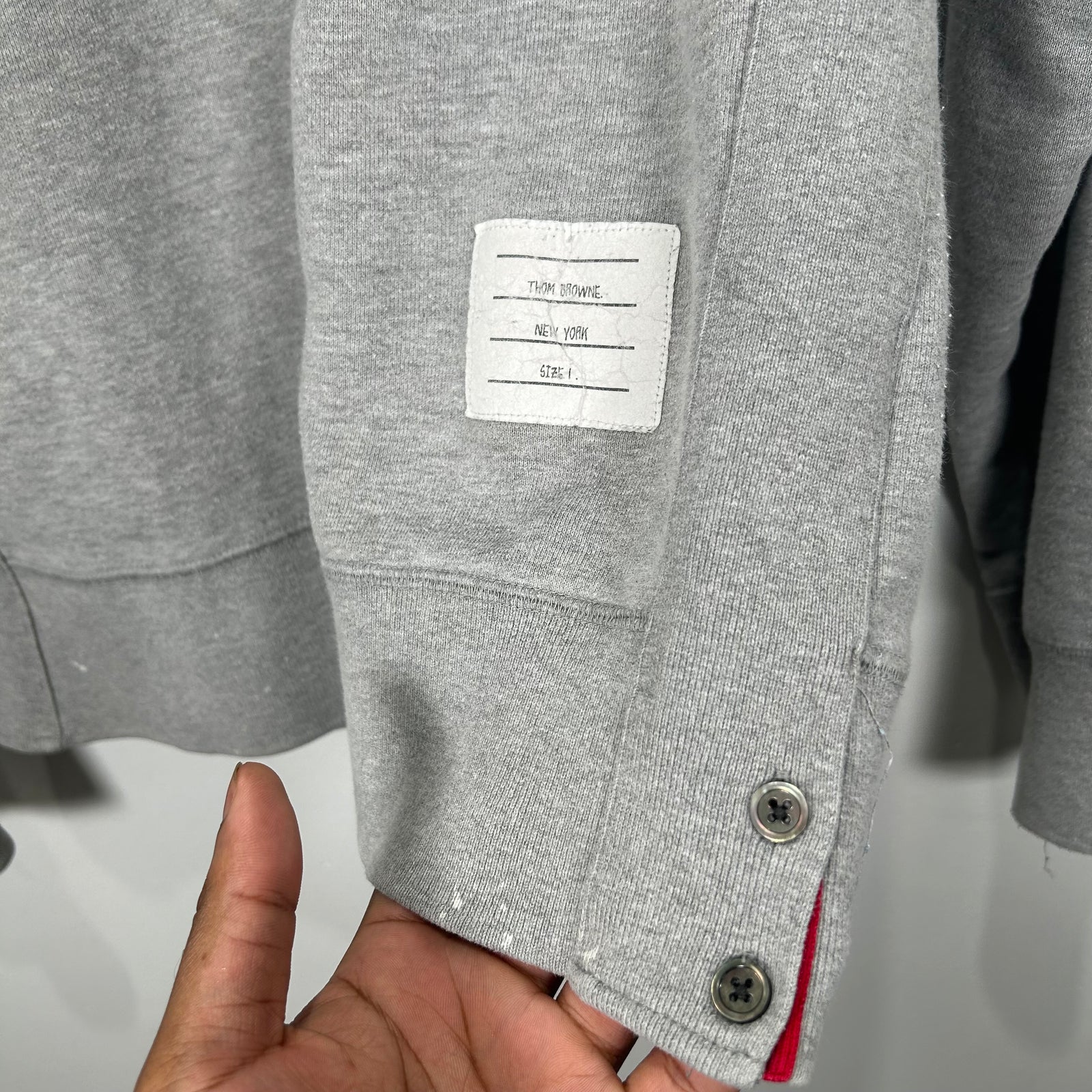 Thom Browne 4 Bar Grey Crewneck Size 1
