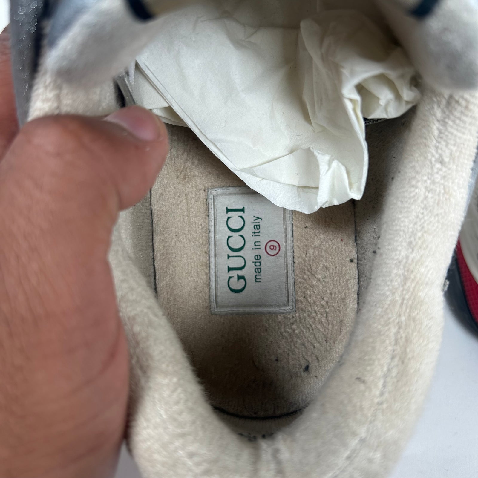 Gucci Silver Ultrapace Sneaker Size GG 9