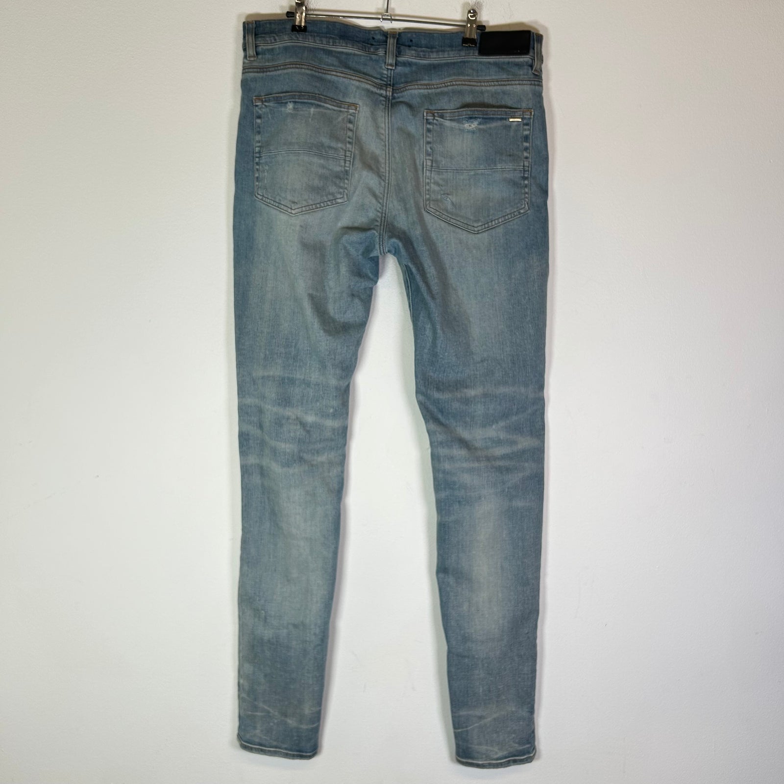 Amiri Lightwash Leopard Thrasher Jeans