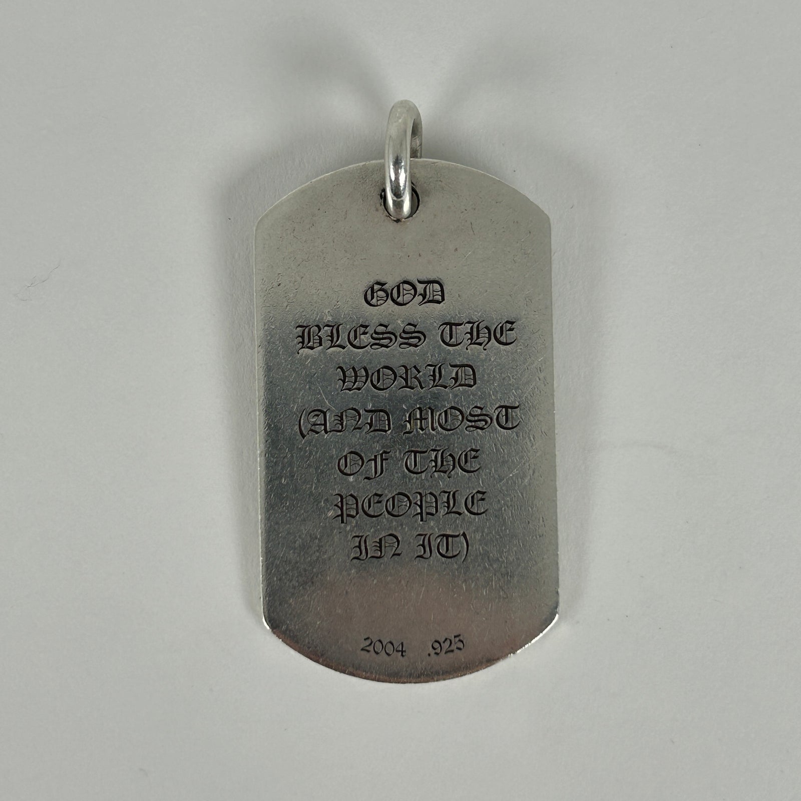 Chrome Hearts Cemetery Cross Dog-Tag Pendant