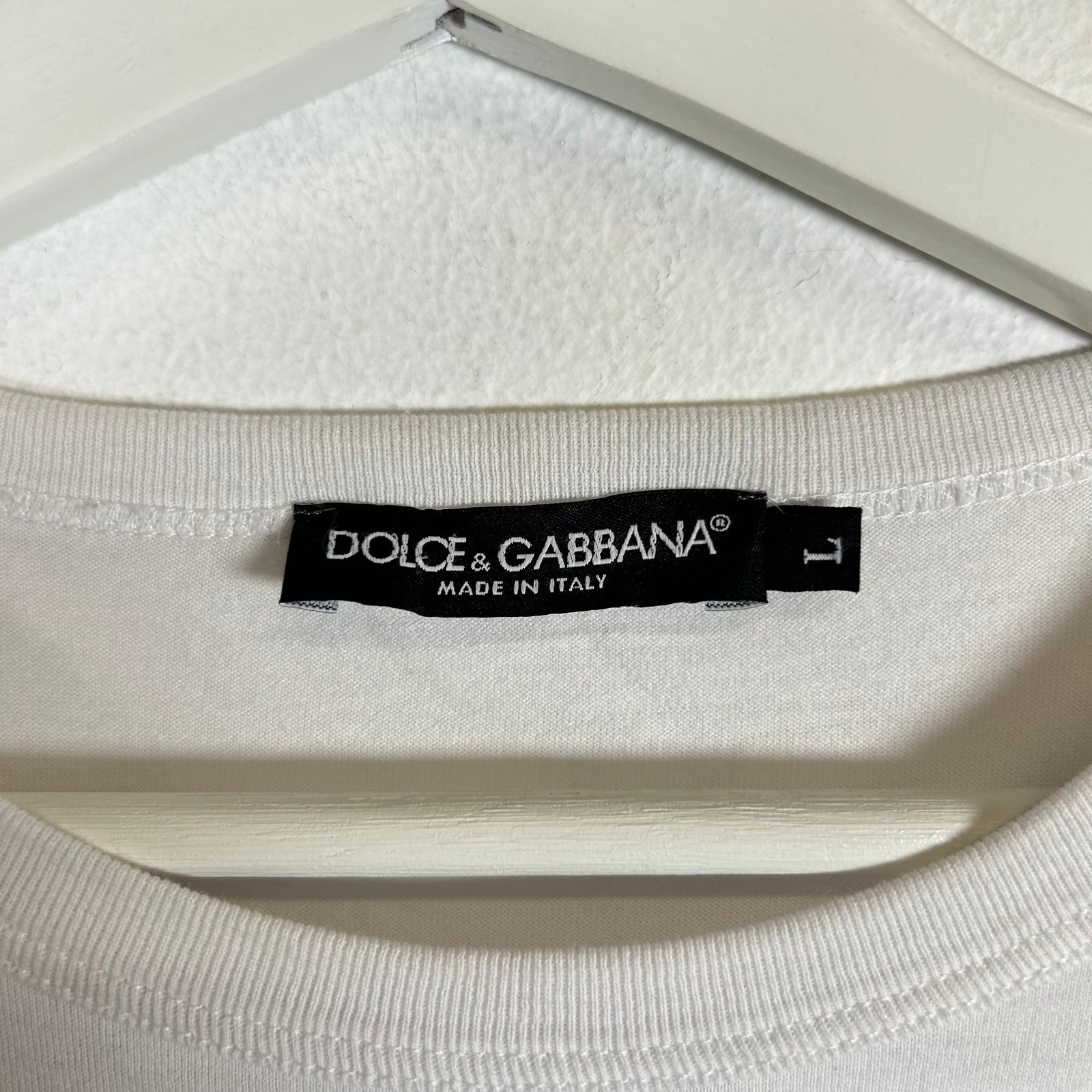 Dolce & Gabbana White "Prince I Was There" T-shirt Size L