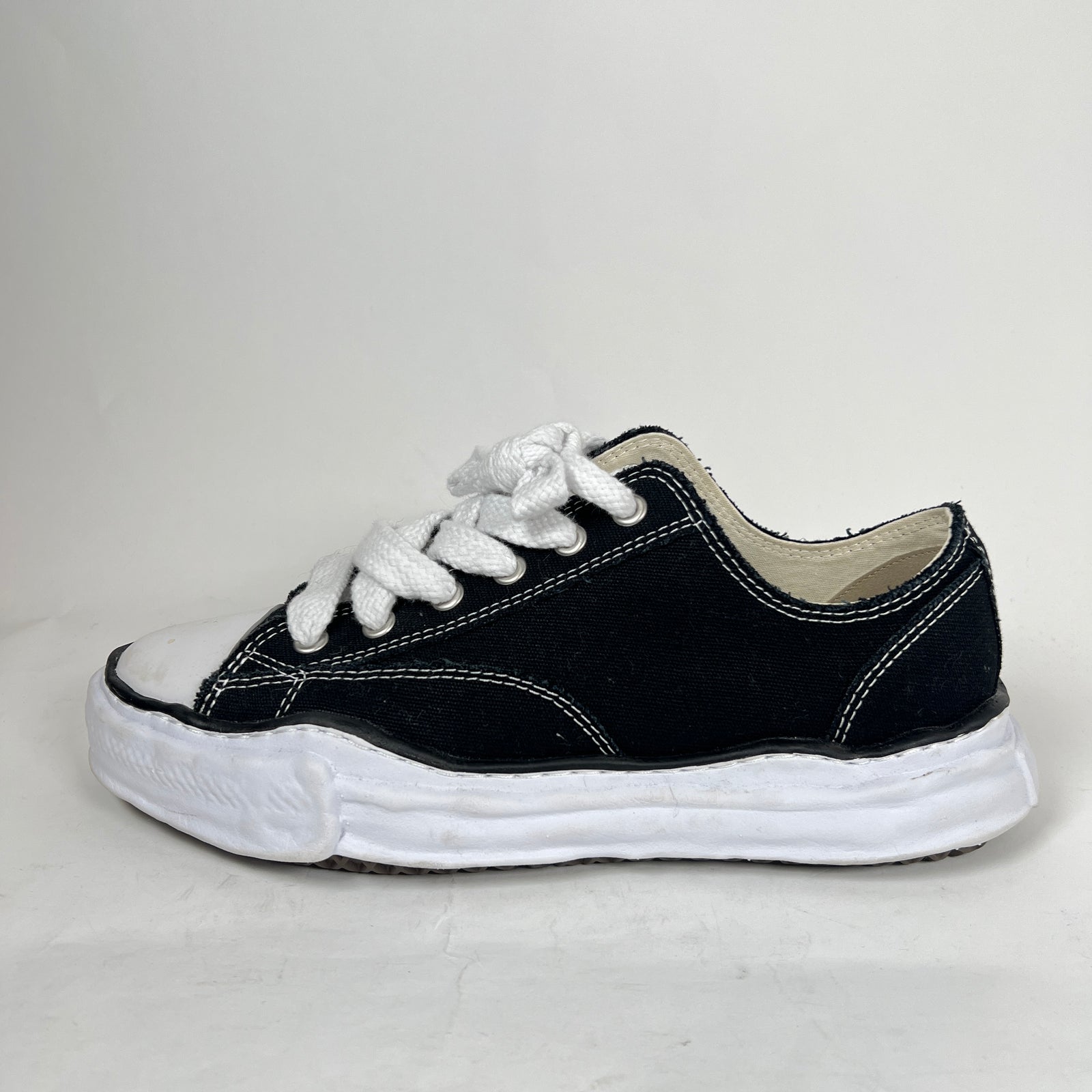 MMY Black/White Hank OG Sole Canvas Sneaker Size 45