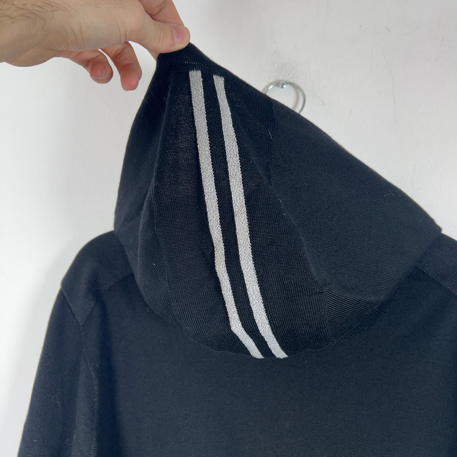 Canada Goose Merino Wool Knit Patch Striped Hoodie