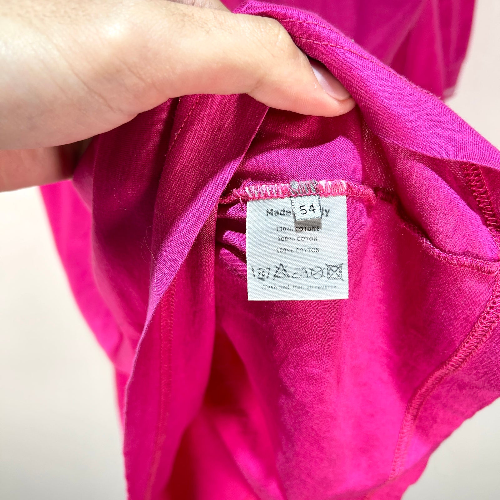 Dior Pink Cursive Logo Polo Shirt Size L